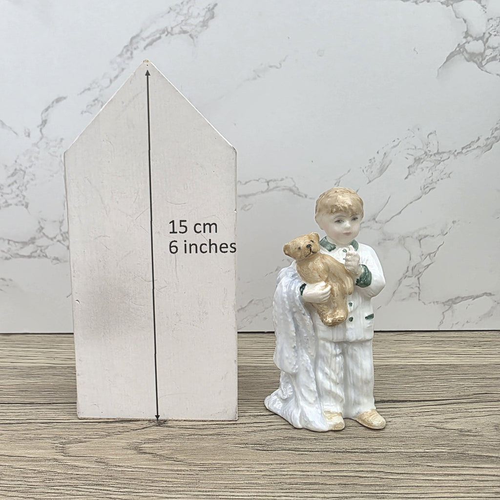 Vintage Royal Doulton Sleepy Head HN3761 Porcelain Child Figurine Hand Decorated England 1985 Collectible