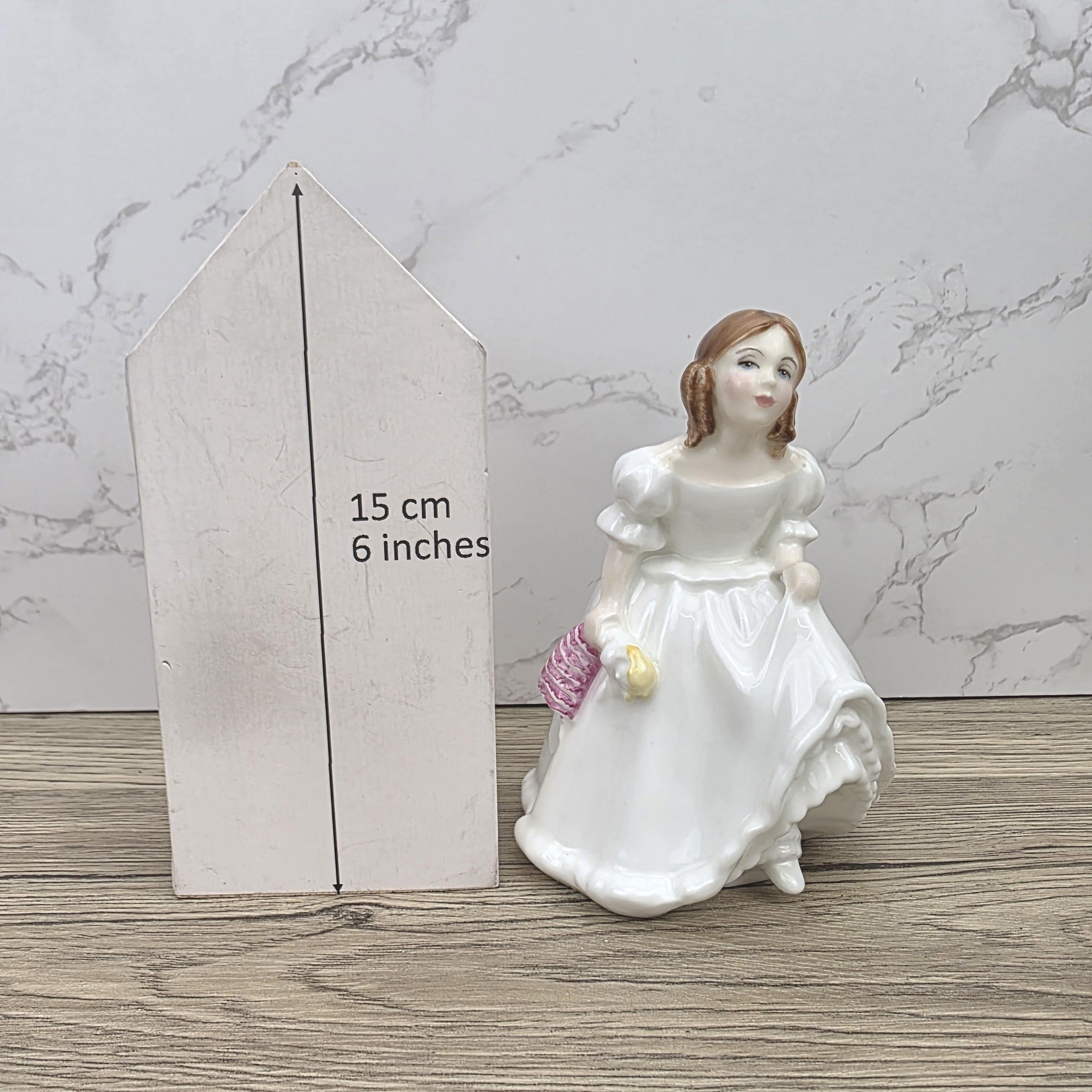 Vintage Royal Doulton Lynsey HN3043 Porcelain Girl Figurine Hand Decorated England 1984 Bone China