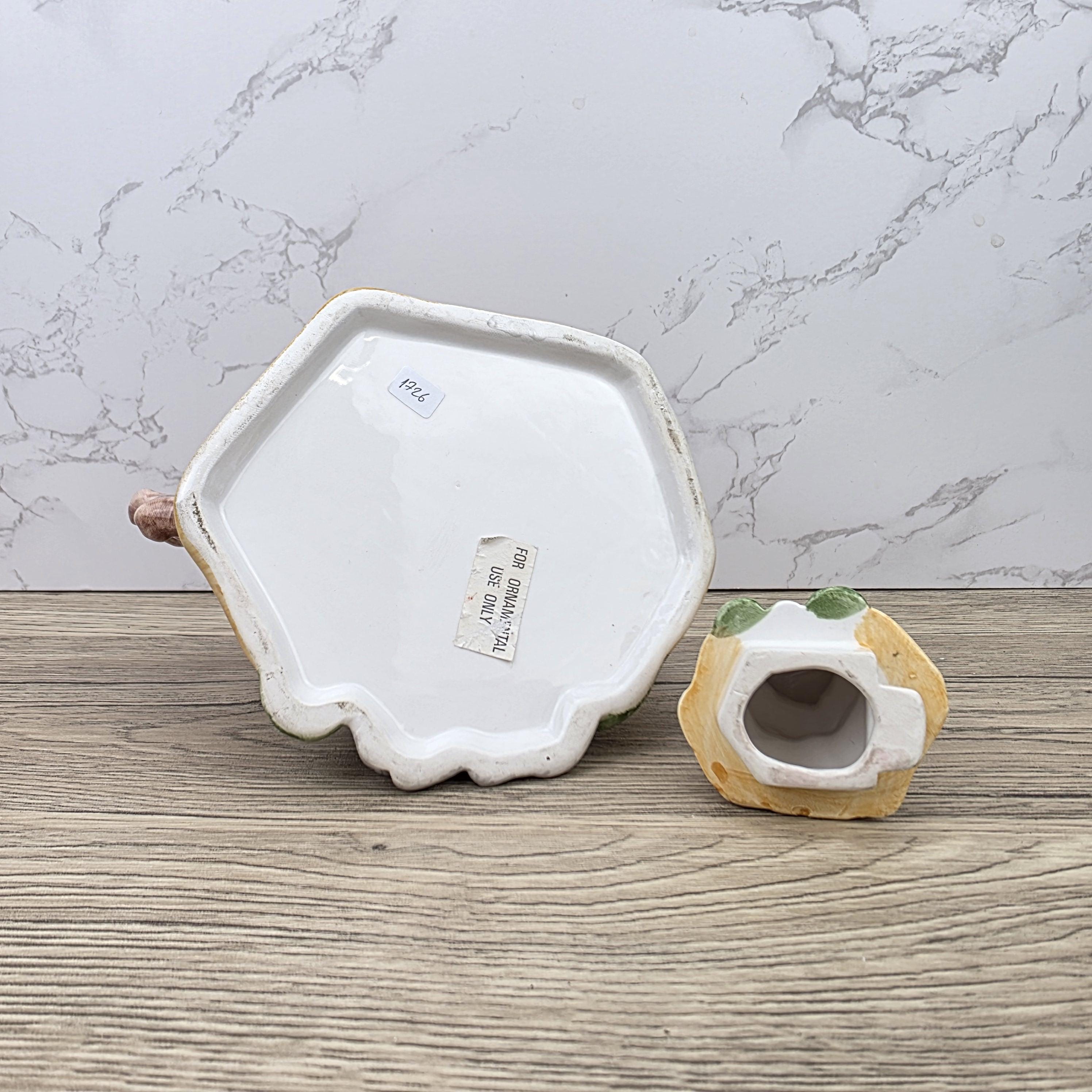 Figurative Tent Teapot Folk Art Ceramic Decorative Collectible Display Piece Vintage Style Ornamental