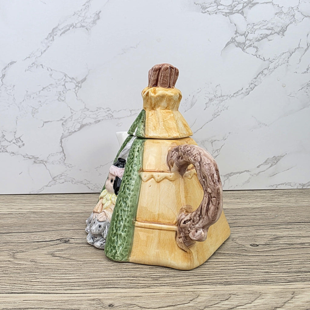 Figurative Tent Teapot Folk Art Ceramic Decorative Collectible Display Piece Vintage Style Ornamental