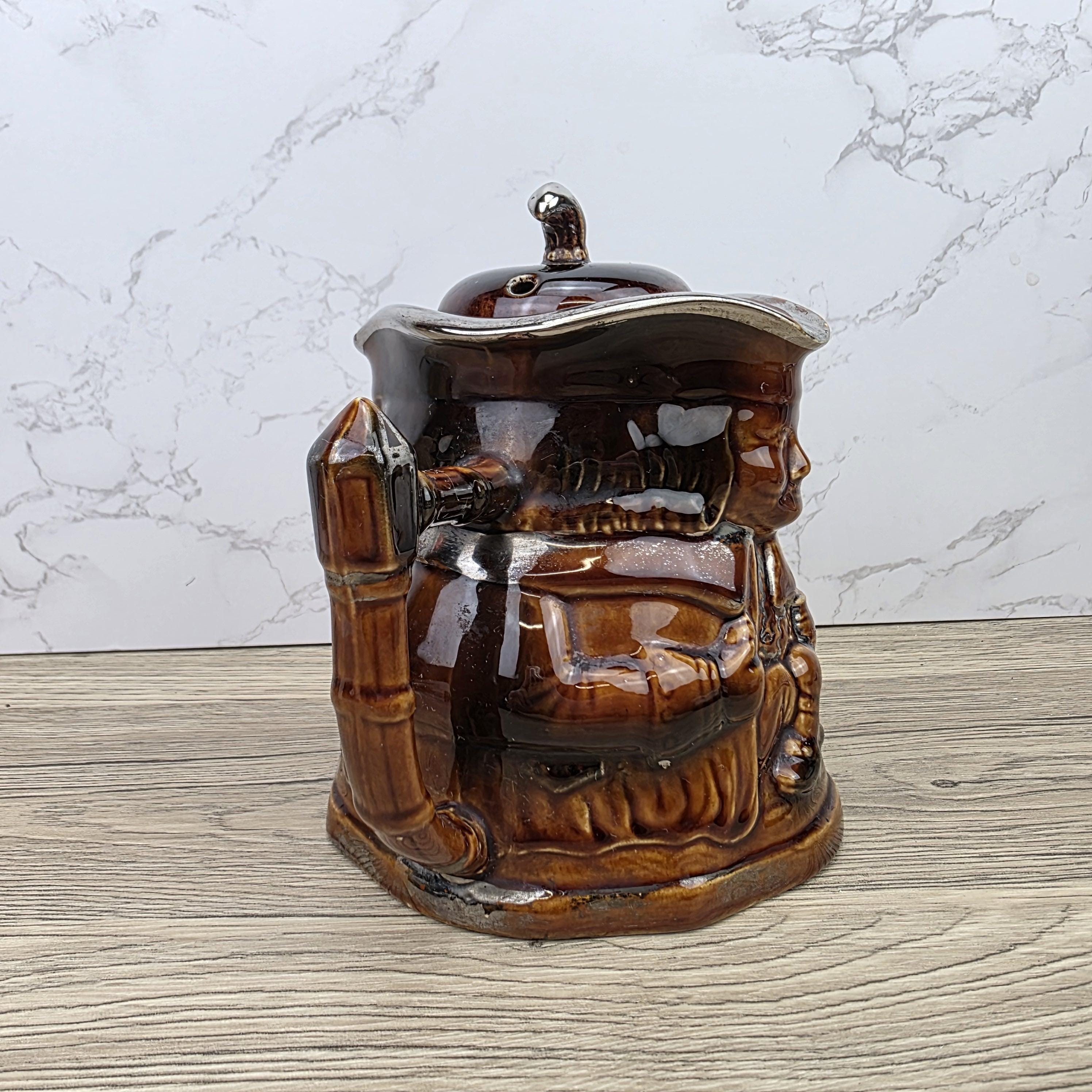 Collectible Character Teapot Price and Kensington Made in England Brown Glazed Vintage Tea Serveware