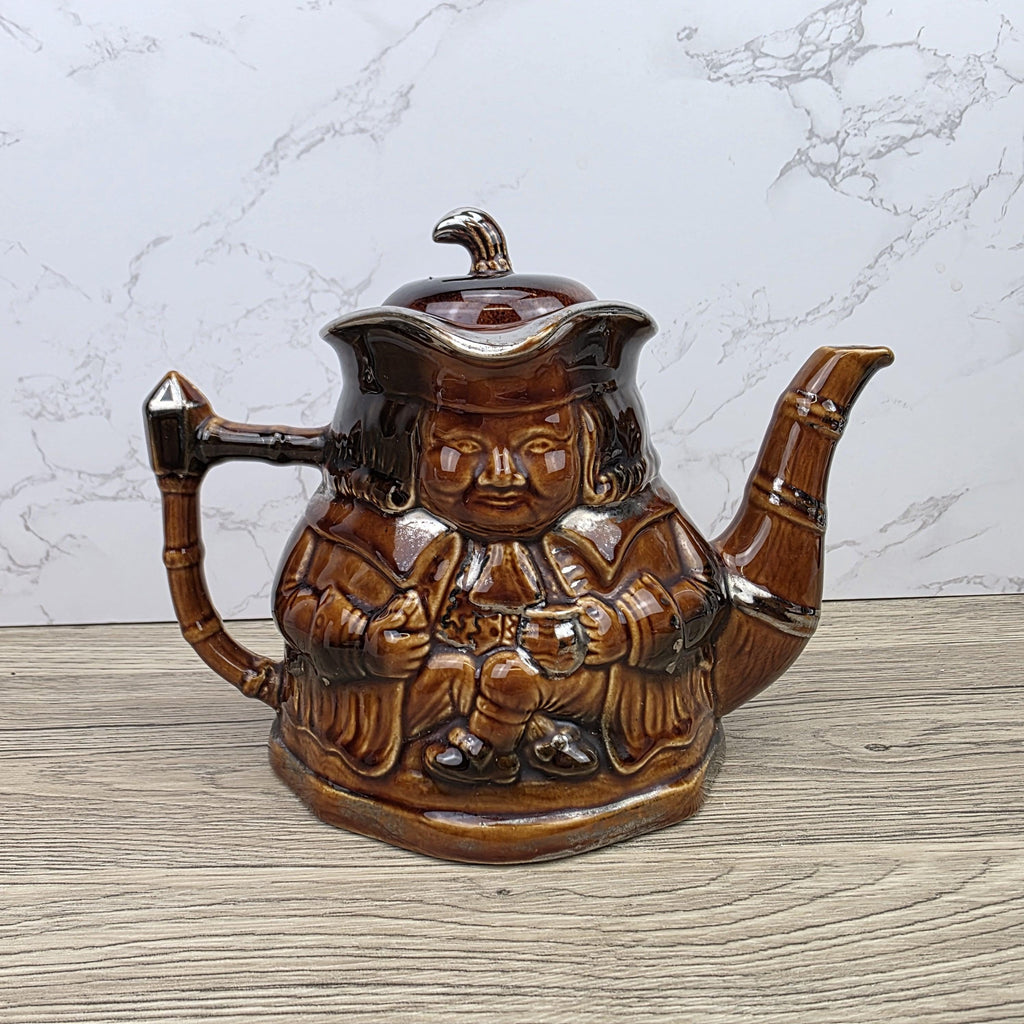 Collectible Character Teapot Price and Kensington Made in England Brown Glazed Vintage Tea Serveware