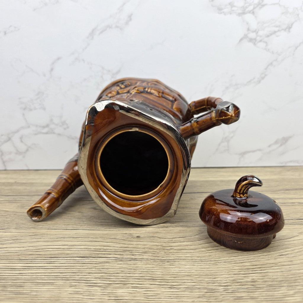 Collectible Character Teapot Price and Kensington Made in England Brown Glazed Vintage Tea Serveware