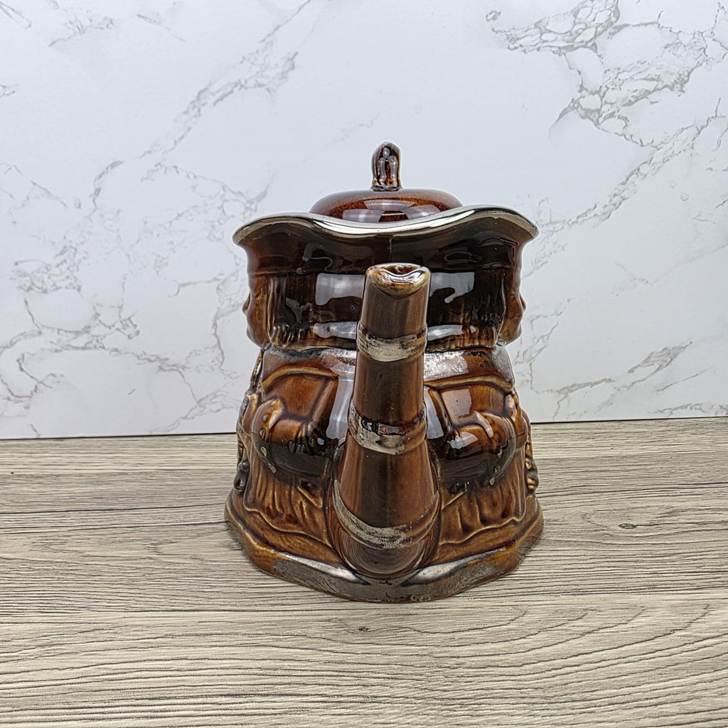 Collectible Character Teapot Price and Kensington Made in England Brown Glazed Vintage Tea Serveware