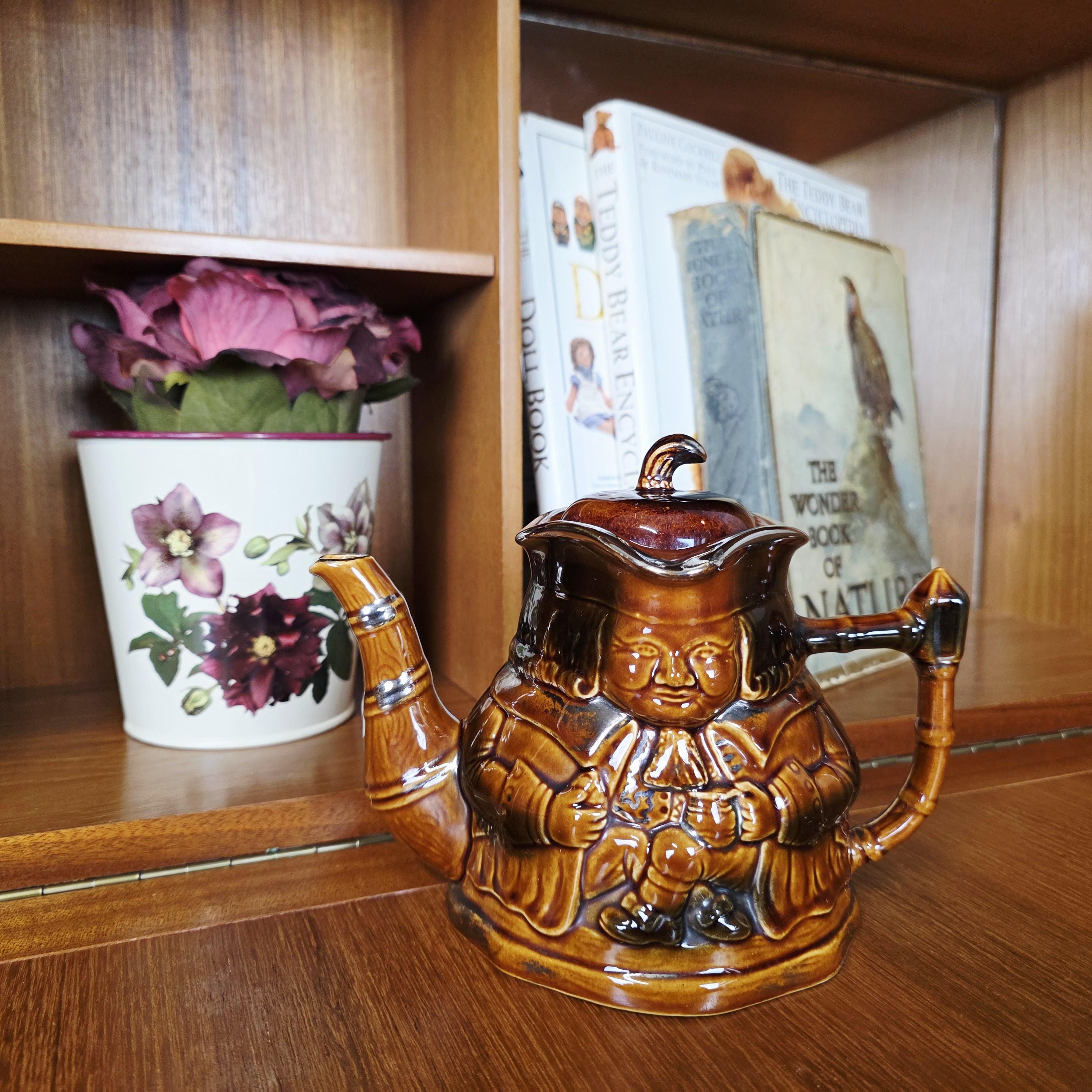 Collectible Character Teapot Price and Kensington Made in England Brown Glazed Vintage Tea Serveware