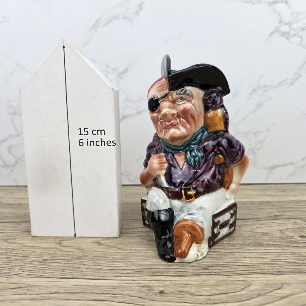 Toby Character Jug Long John Silver by Shorter and Son | Staffordshire England | Pirate Mug