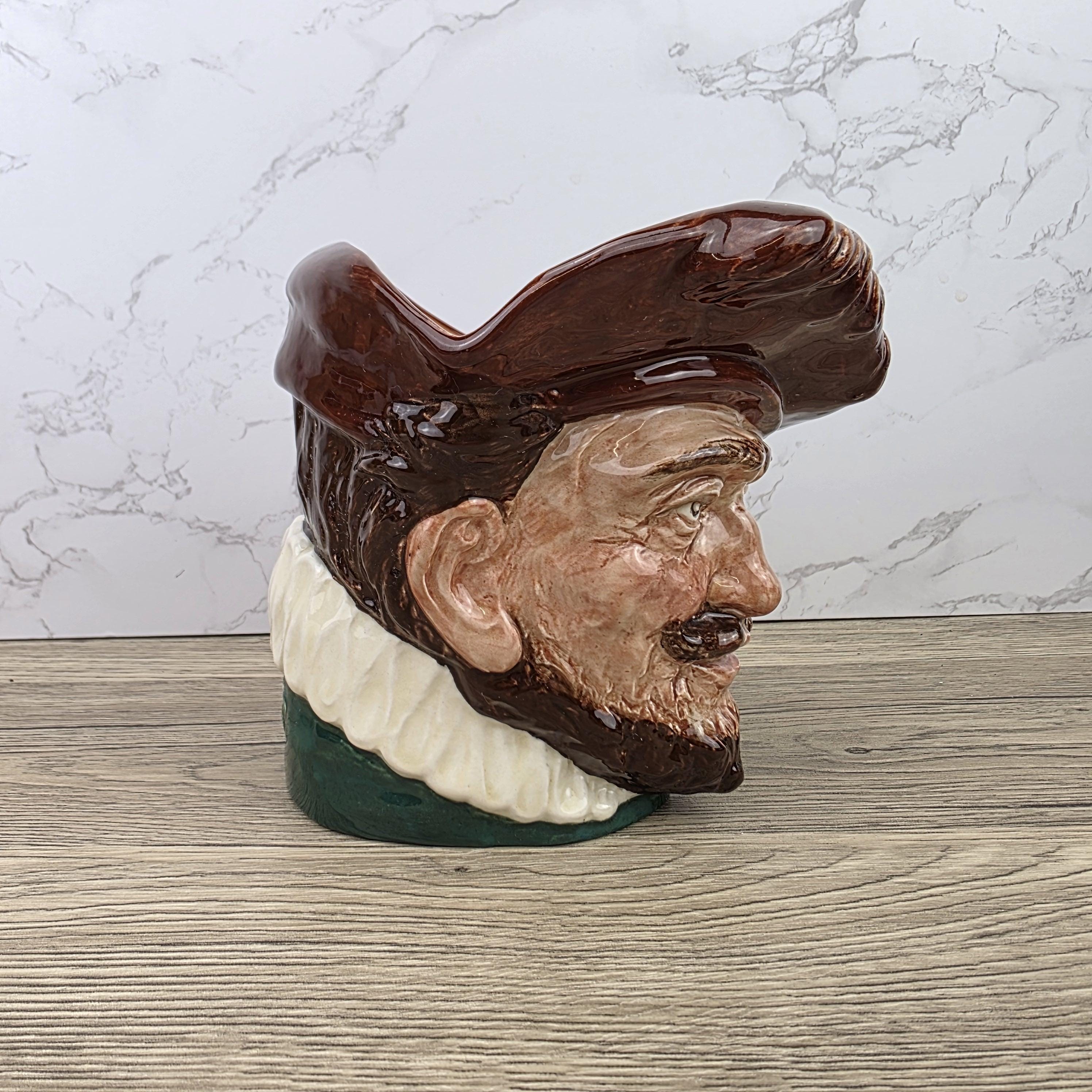 Vintage Royal Doulton Drake Sir Francis Character Toby Jug | English Porcelain Collectible Ceramic Mug
