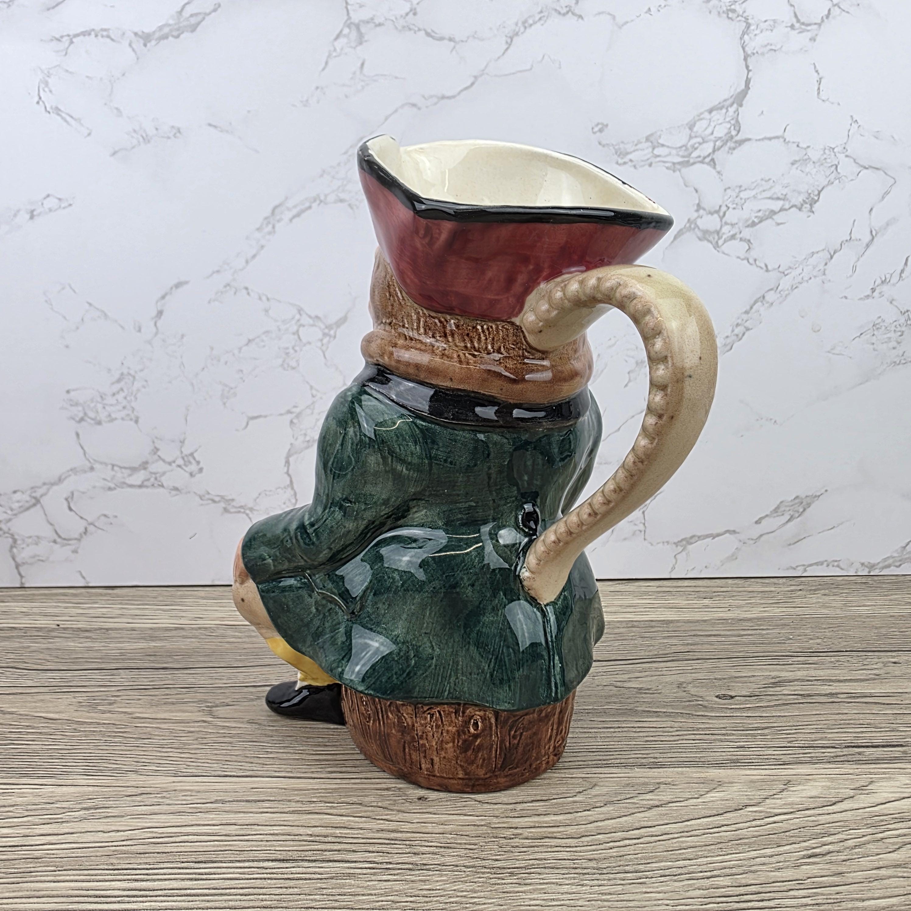 Porcelain Toby Jug Character Mug Vintage Collectible English Style Ceramic Decor Traditional Pub Barware