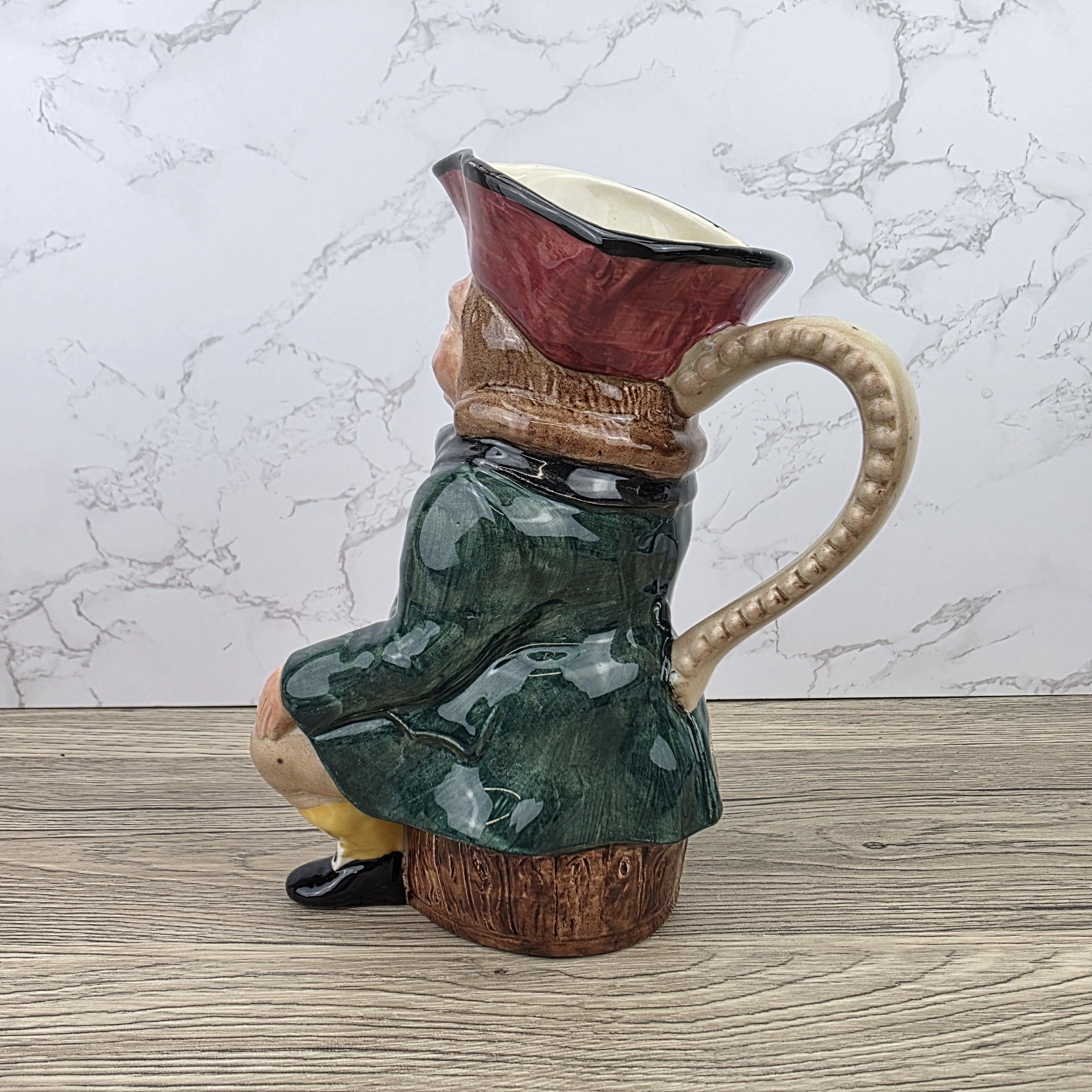 Porcelain Toby Jug Character Mug Vintage Collectible English Style Ceramic Decor Traditional Pub Barware