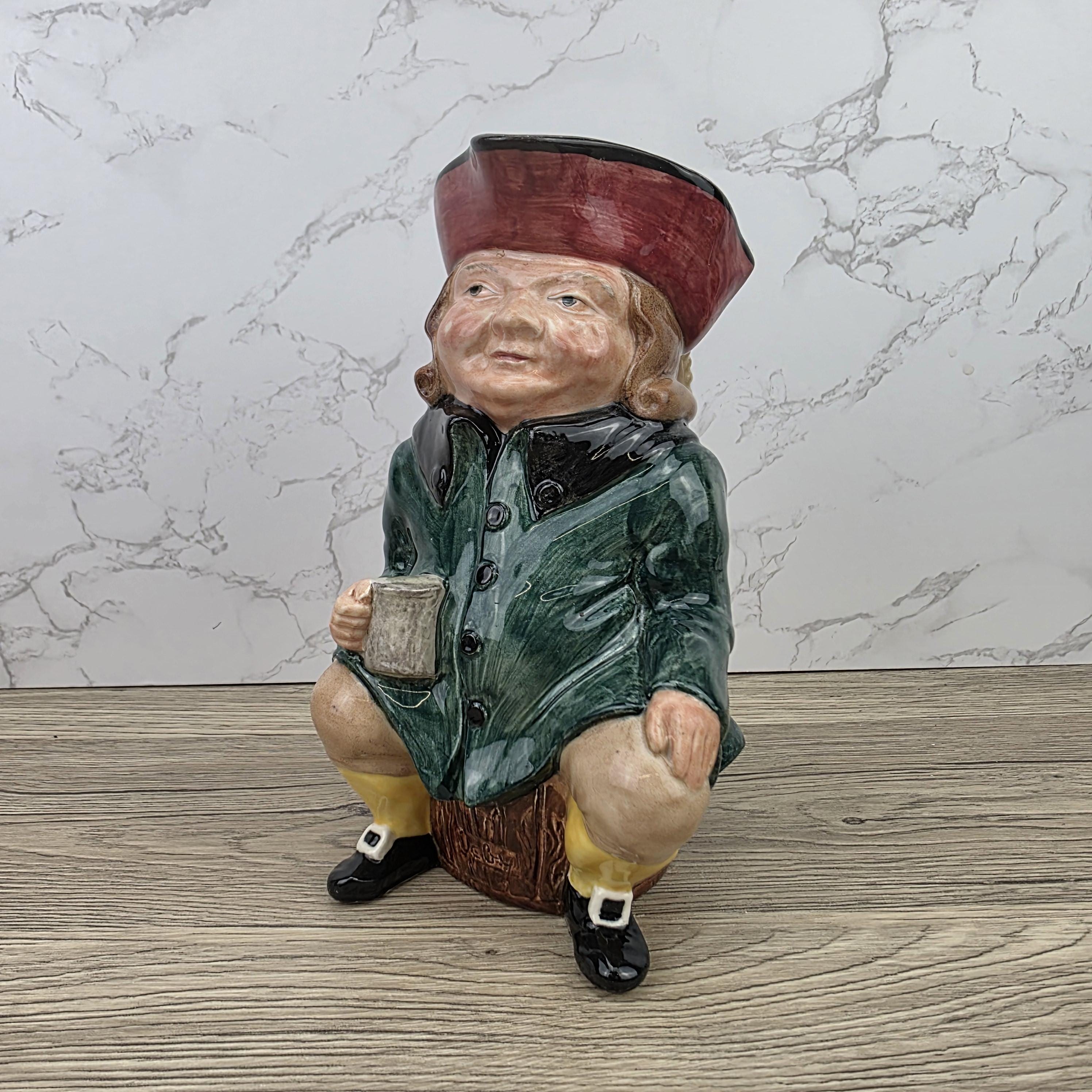 Porcelain Toby Jug Character Mug Vintage Collectible English Style Ceramic Decor Traditional Pub Barware