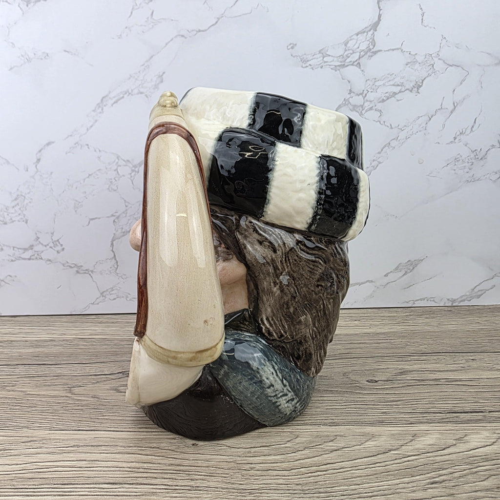 Royal Doulton Trapper Character Toby Jug D6609 | Made in England Hand Painted Ceramic Art