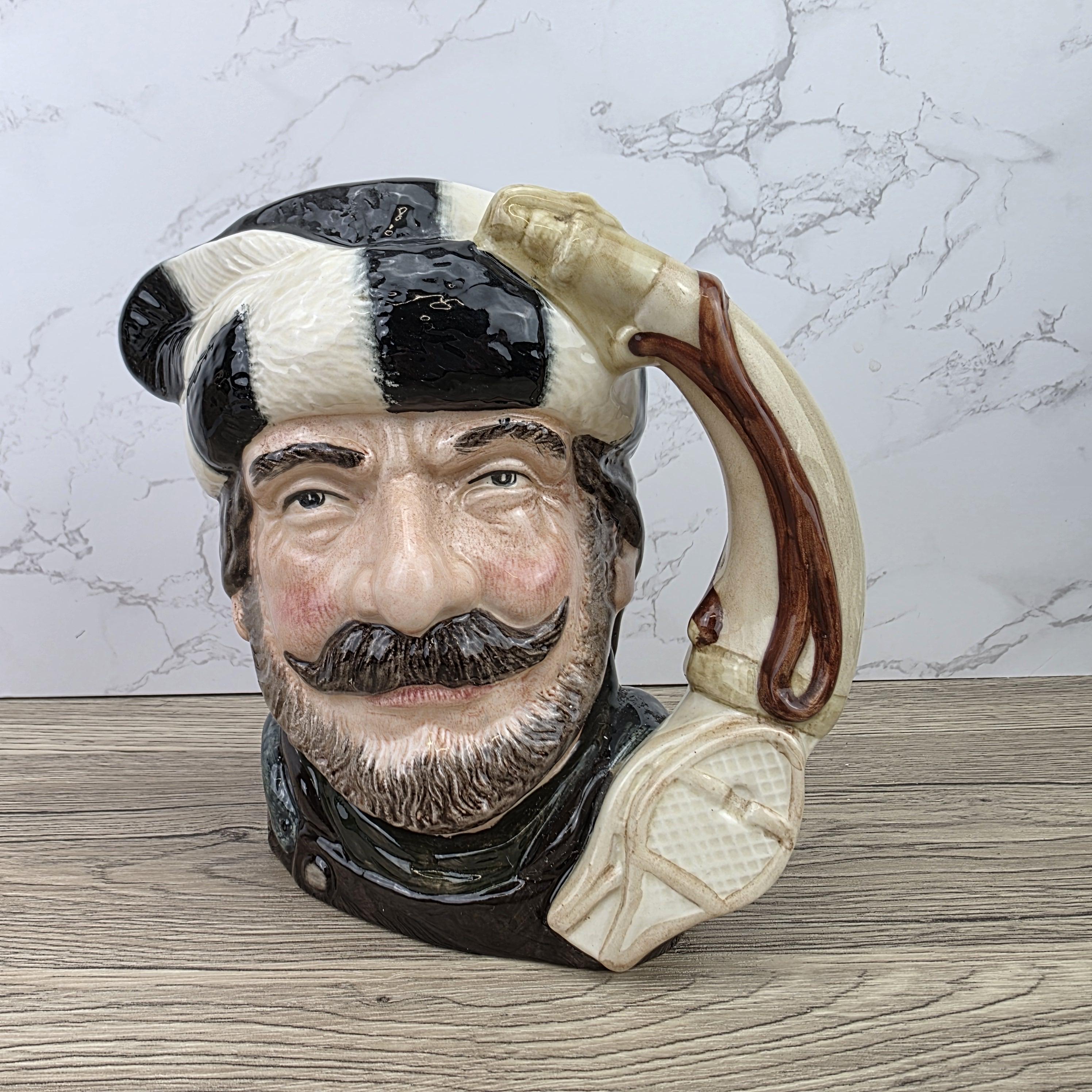Royal Doulton Trapper Character Toby Jug D6609 | Made in England Hand Painted Ceramic Art