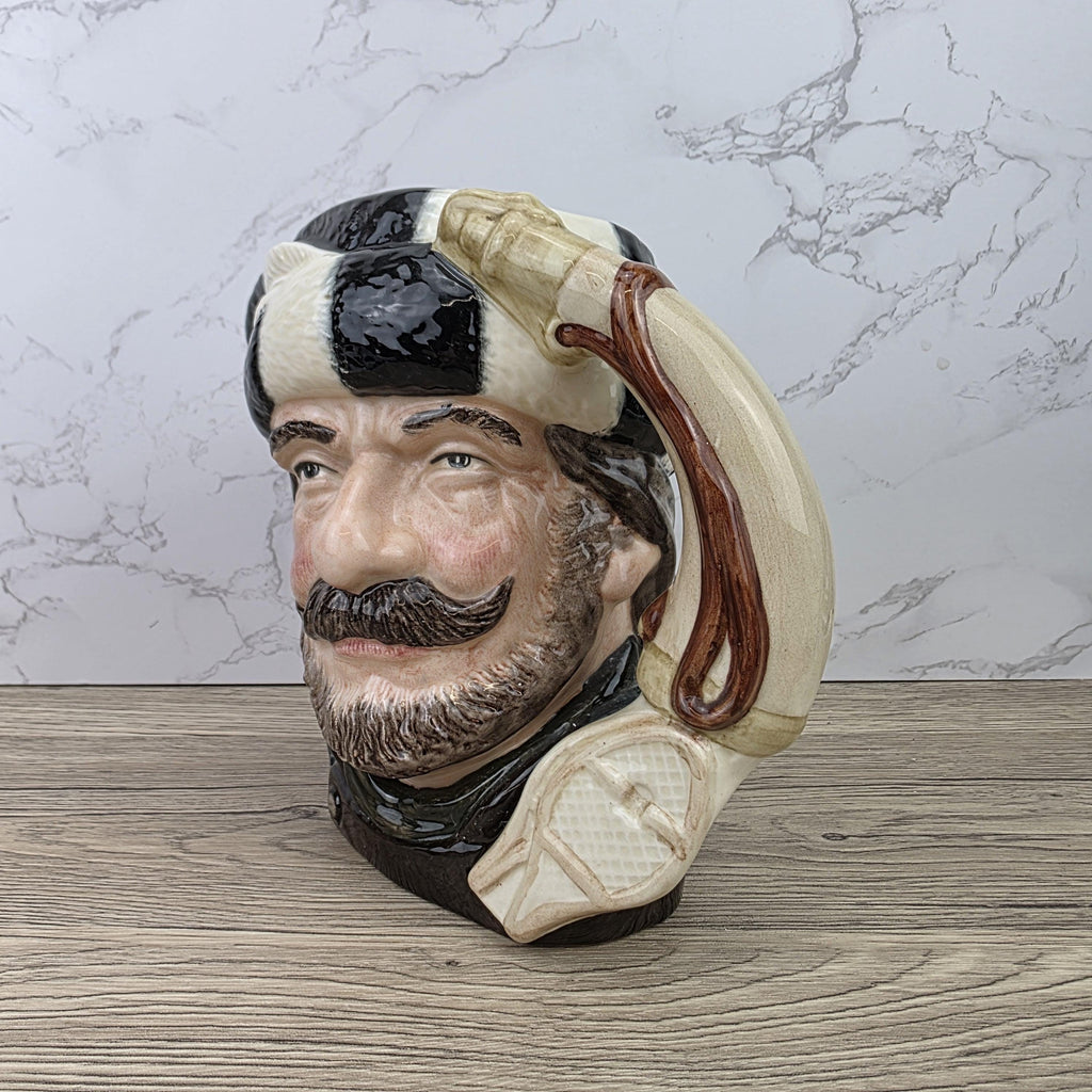 Royal Doulton Trapper Character Toby Jug D6609 | Made in England Hand Painted Ceramic Art