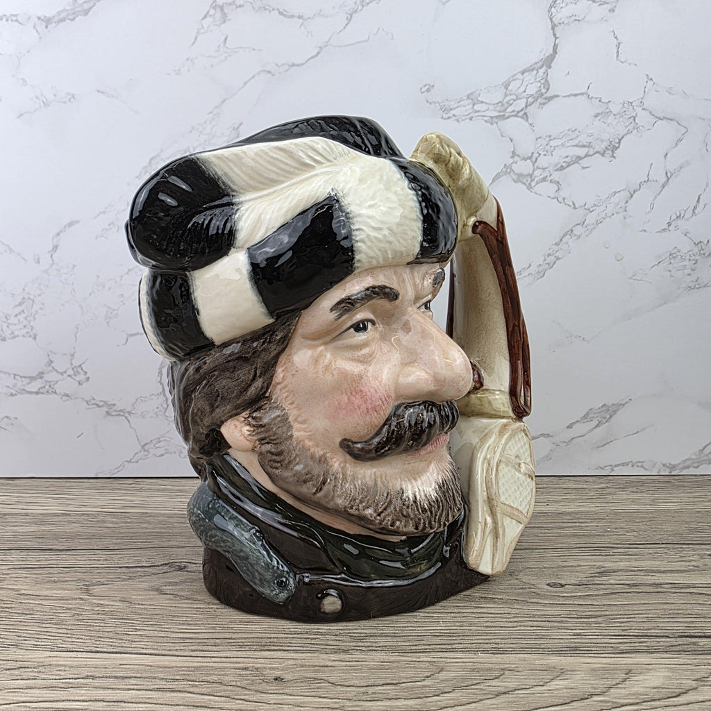 Royal Doulton Trapper Character Toby Jug D6609 | Made in England Hand Painted Ceramic Art