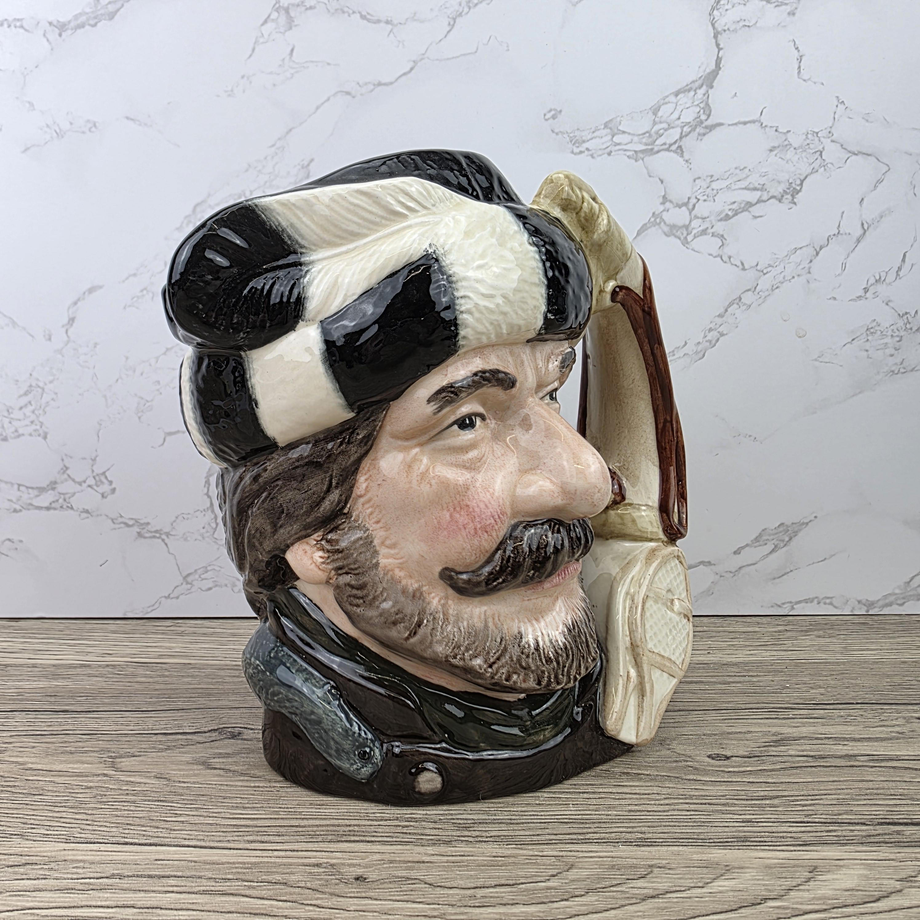 Royal Doulton Trapper Character Toby Jug D6609 | Made in England Hand Painted Ceramic Art