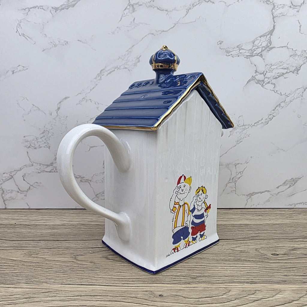 House Shaped Teapot Price Kensington Made in England | Cottage Design | Blue Ceramic Tea Pot
