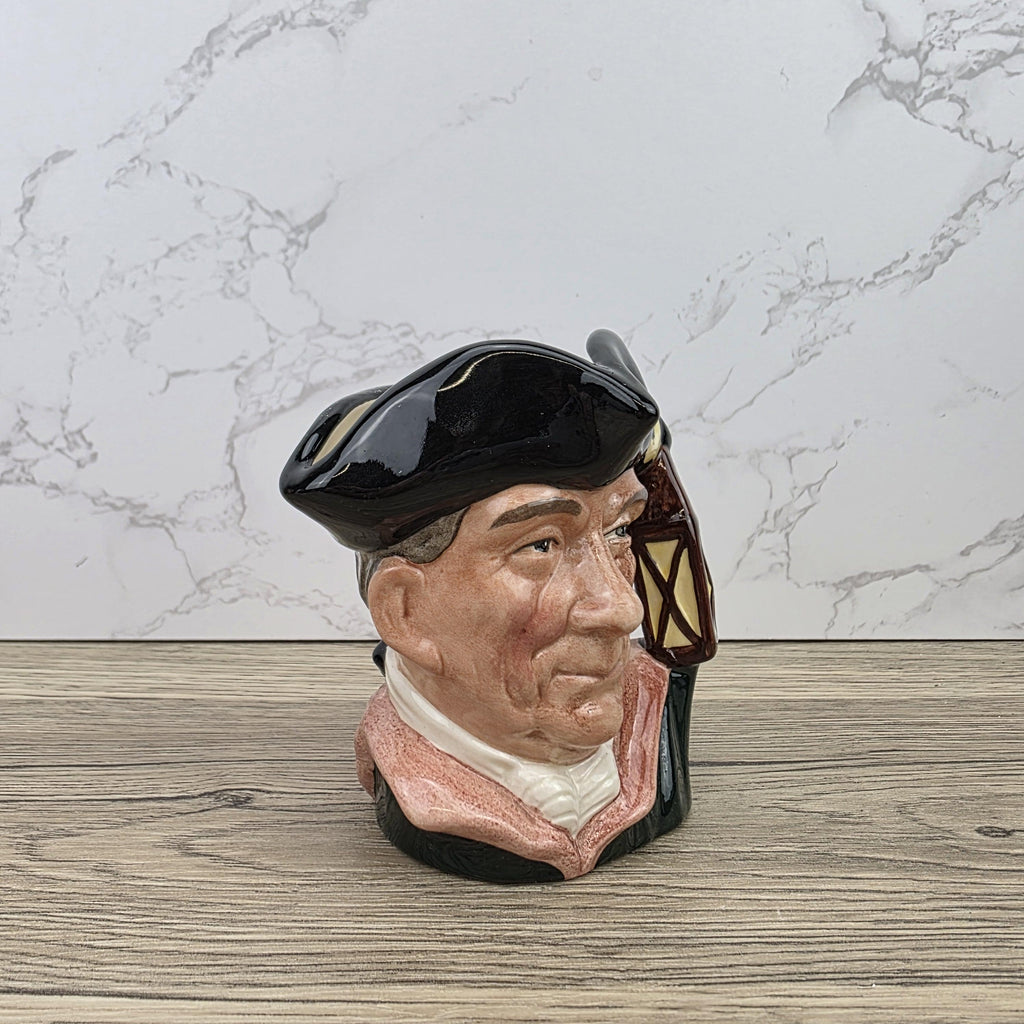 Character Jug Toby Pitcher Royal Doulton Night Watchman D6576 Vintage English Pottery Collectible 1962