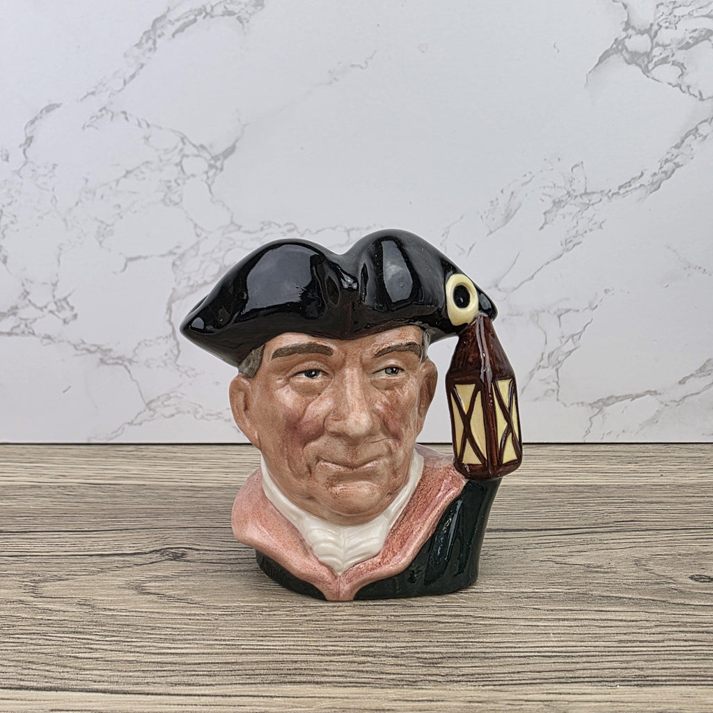 Character Jug Toby Pitcher Royal Doulton Night Watchman D6576 Vintage English Pottery Collectible 1962