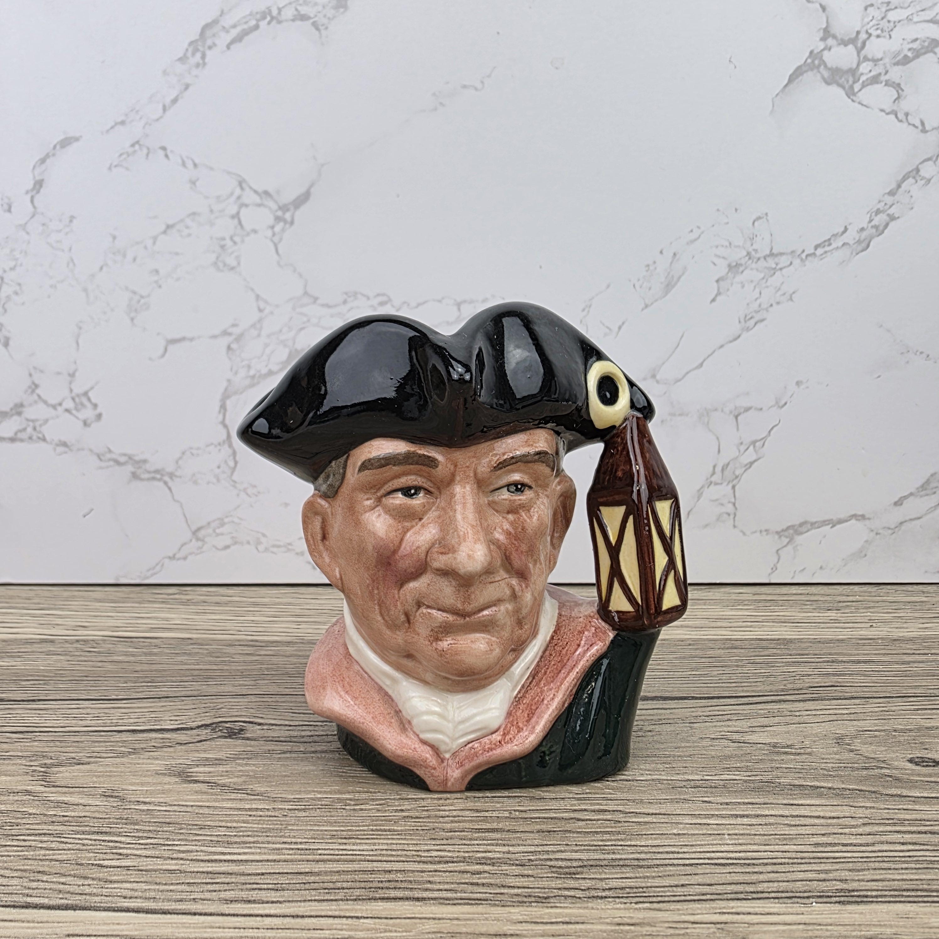 Character Jug Toby Pitcher Royal Doulton Night Watchman D6576 Vintage English Pottery Collectible 1962
