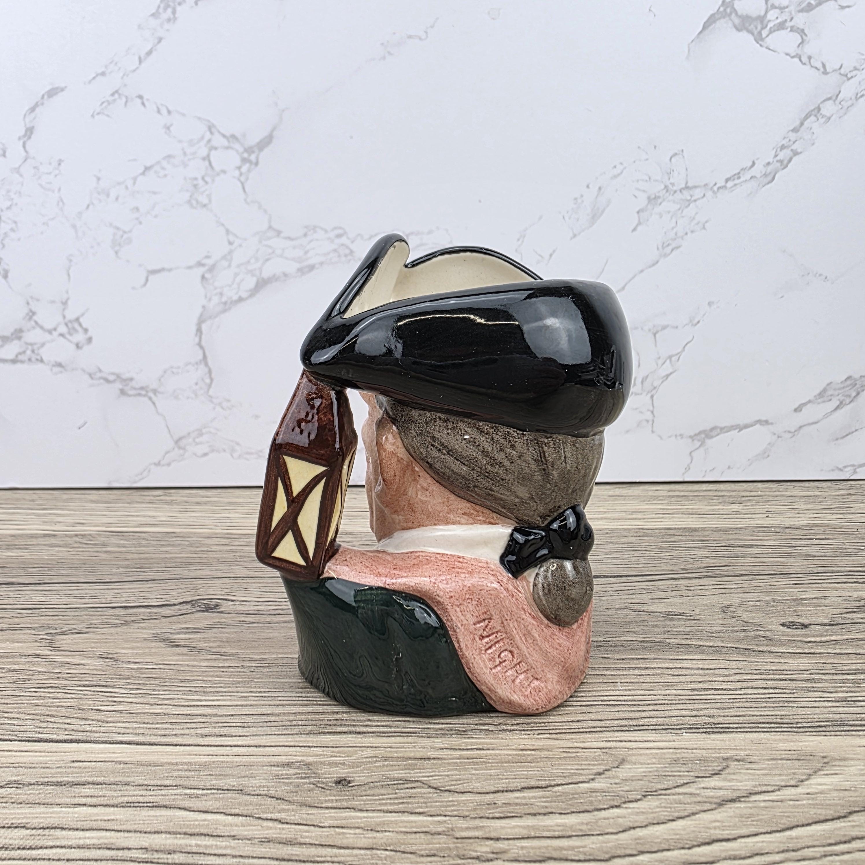 Character Jug Toby Pitcher Royal Doulton Night Watchman D6576 Vintage English Pottery Collectible 1962
