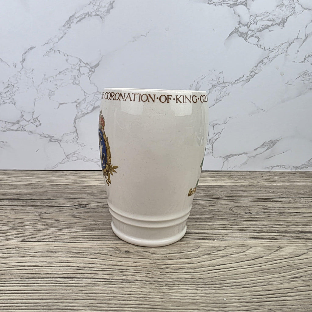 Antique King George VI Queen Elizabeth Coronation May 1937 Solian Ware English Pottery Mug