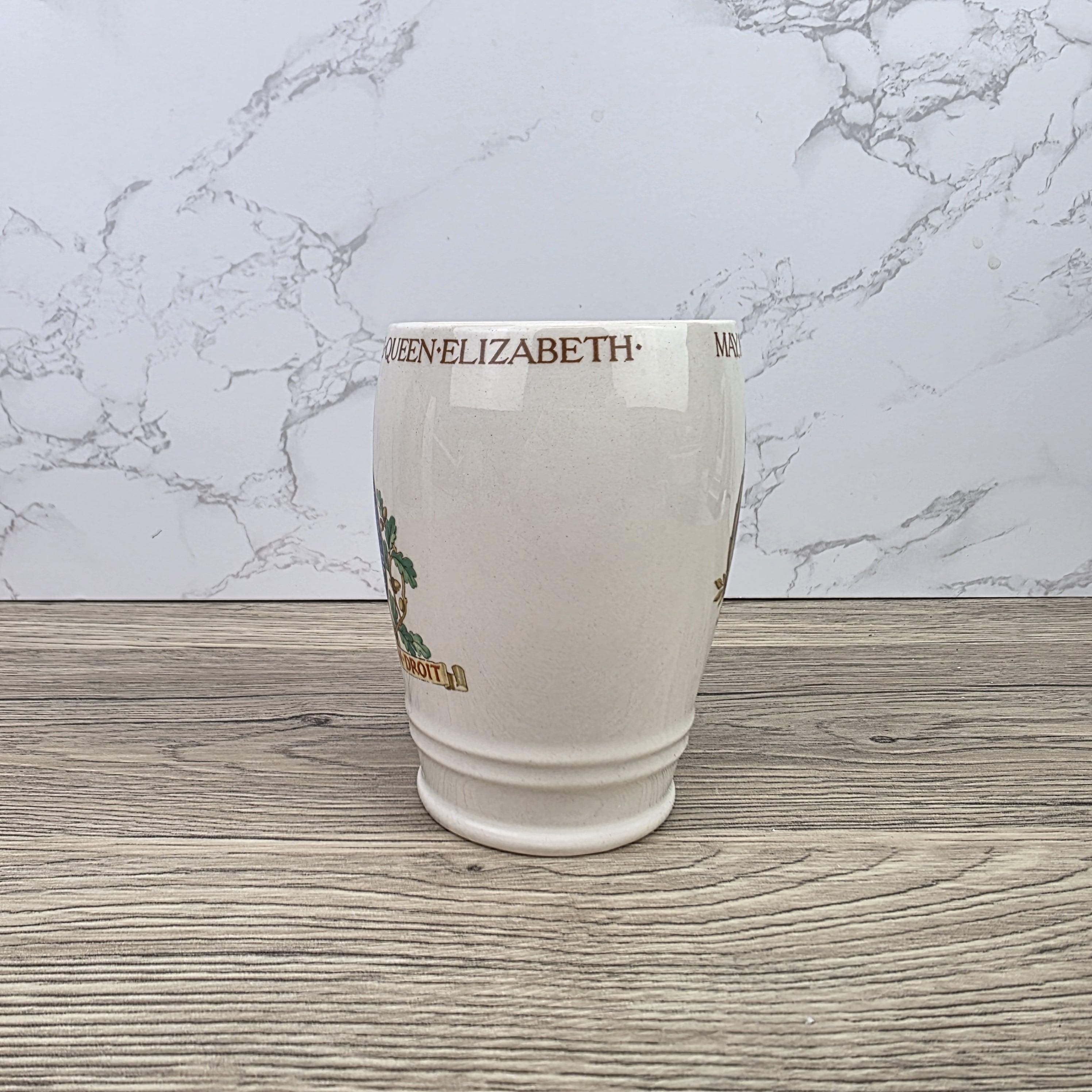 Antique King George VI Queen Elizabeth Coronation May 1937 Solian Ware English Pottery Mug