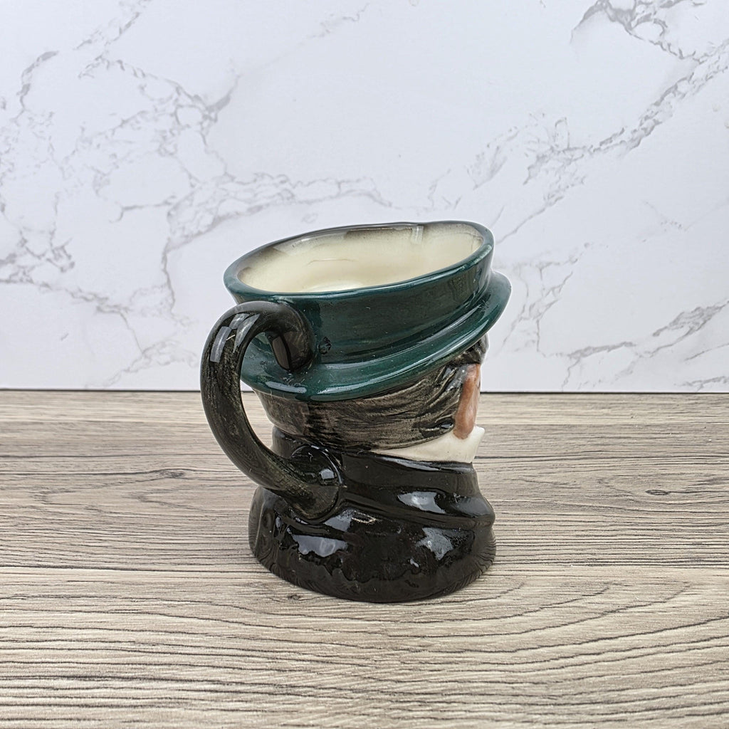 Vintage Royal Doulton Toby Character Jug 1939 English Pottery Mug Green Hat Gentleman Face