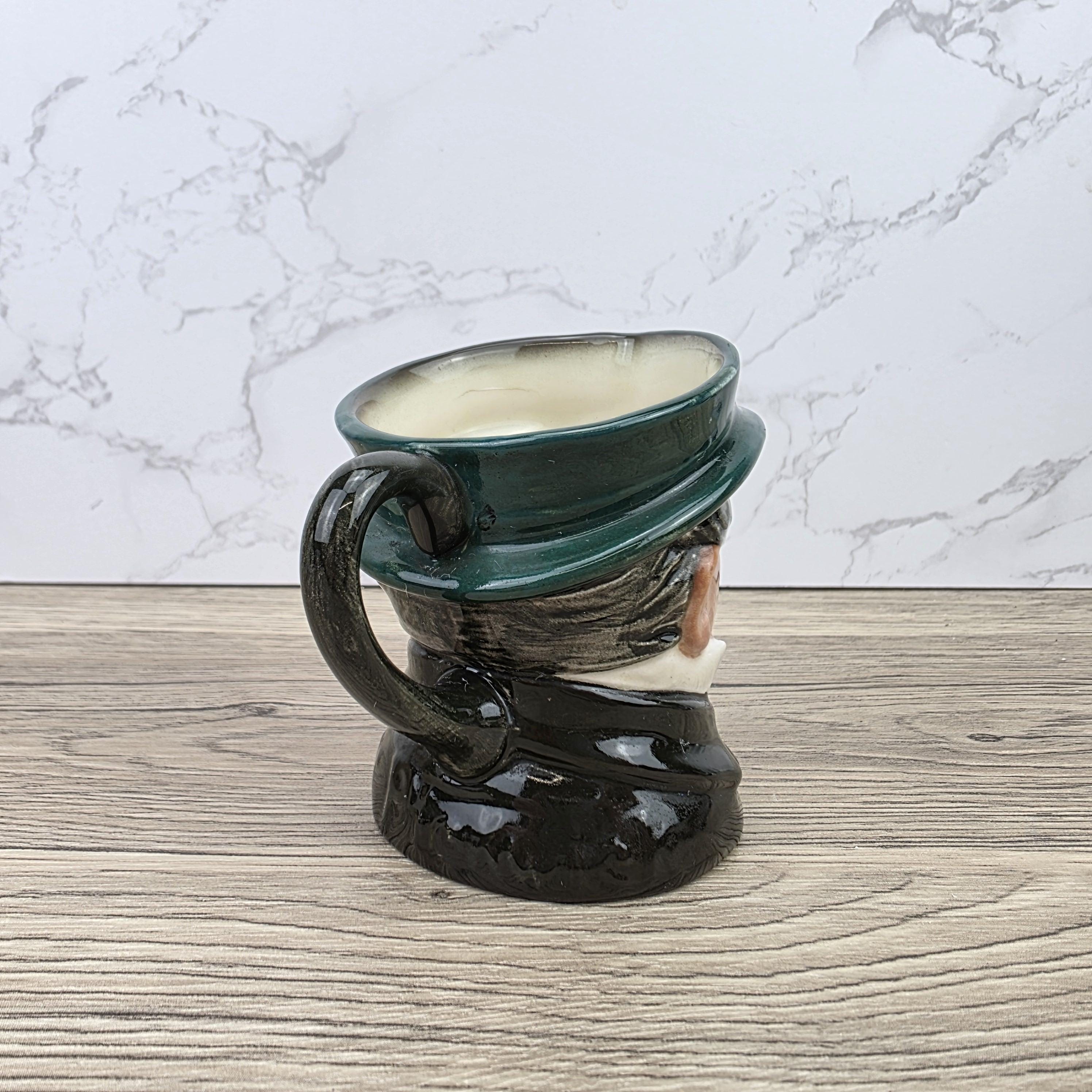 Vintage Royal Doulton Toby Character Jug 1939 English Pottery Mug Green Hat Gentleman Face