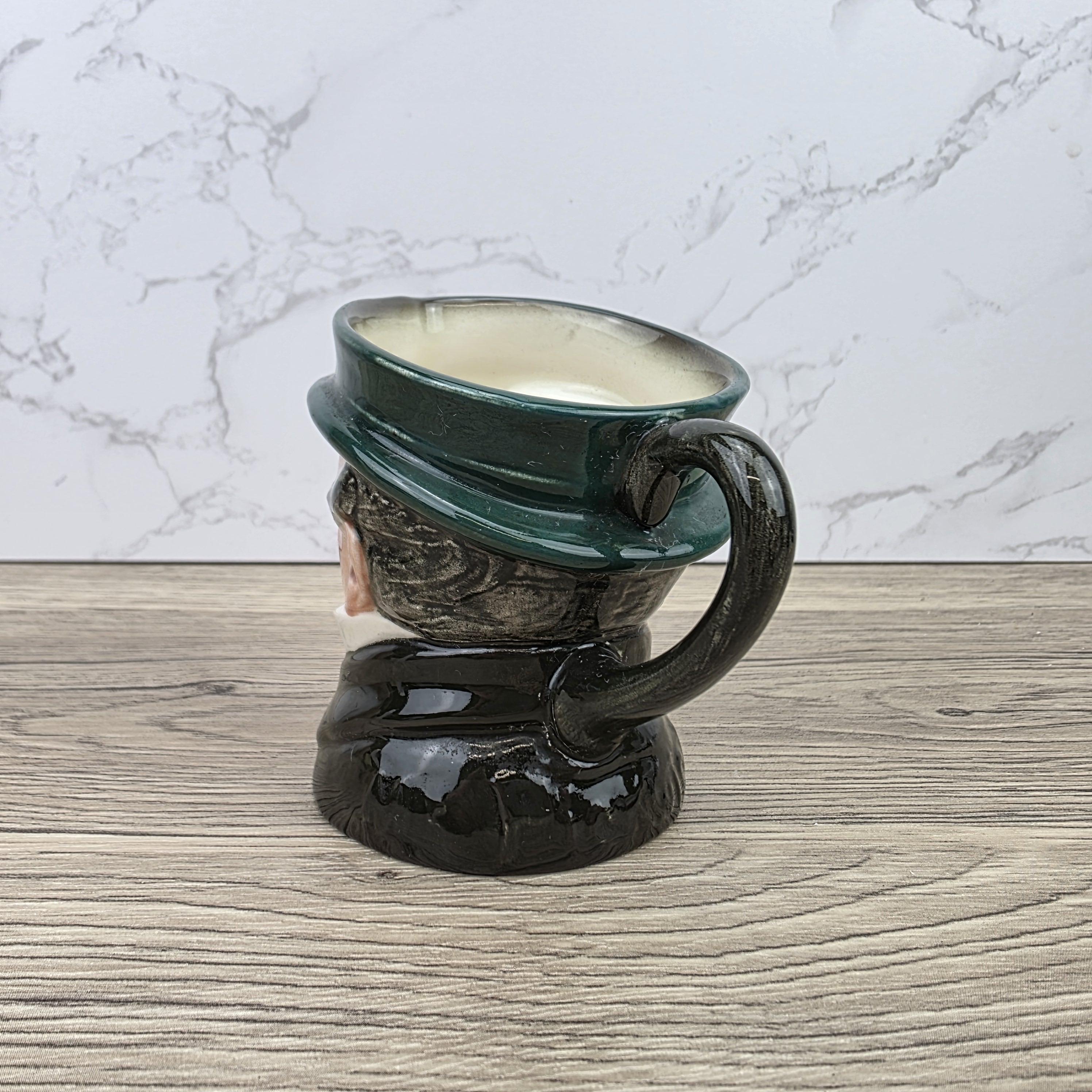 Vintage Royal Doulton Toby Character Jug 1939 English Pottery Mug Green Hat Gentleman Face
