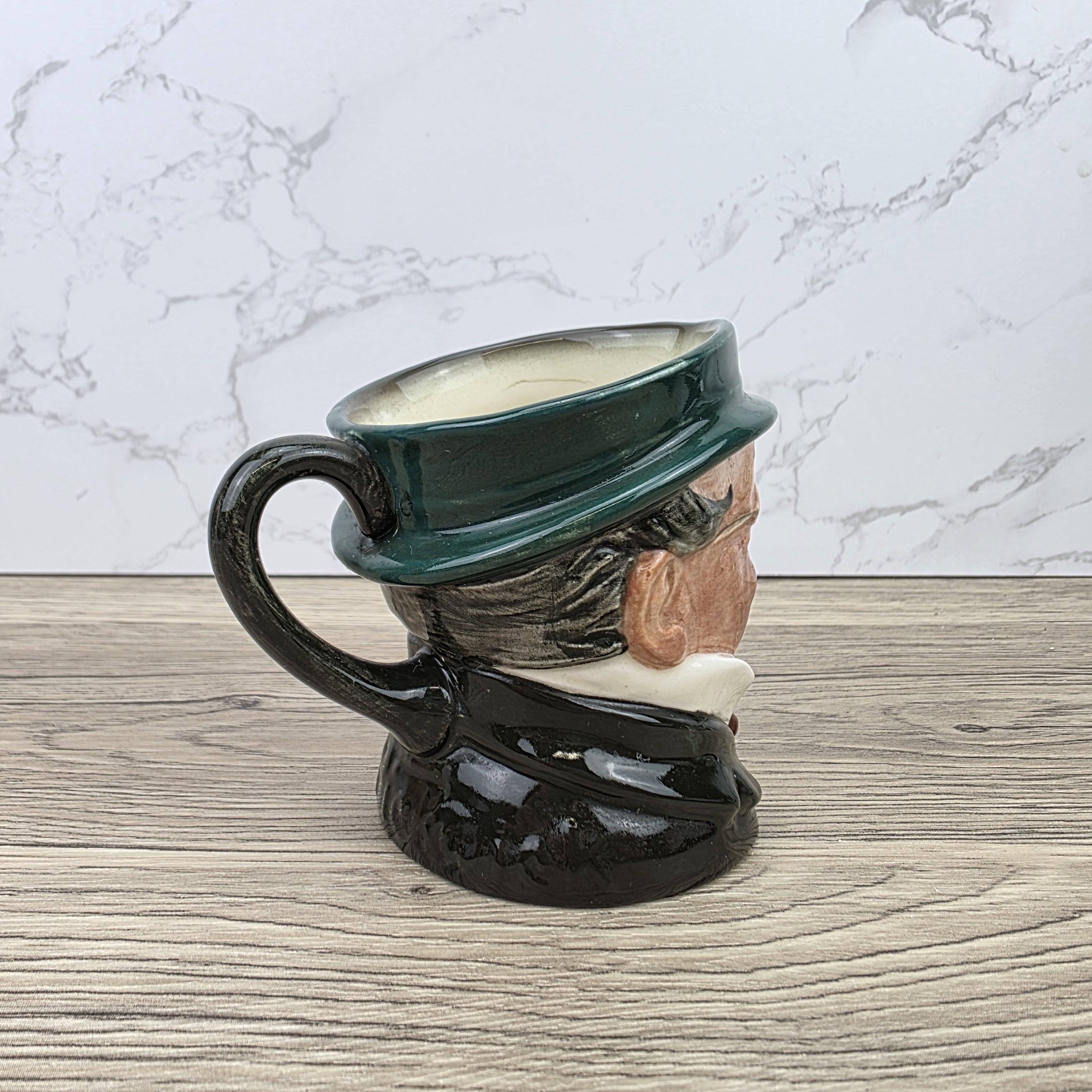 Vintage Royal Doulton Toby Character Jug 1939 English Pottery Mug Green Hat Gentleman Face