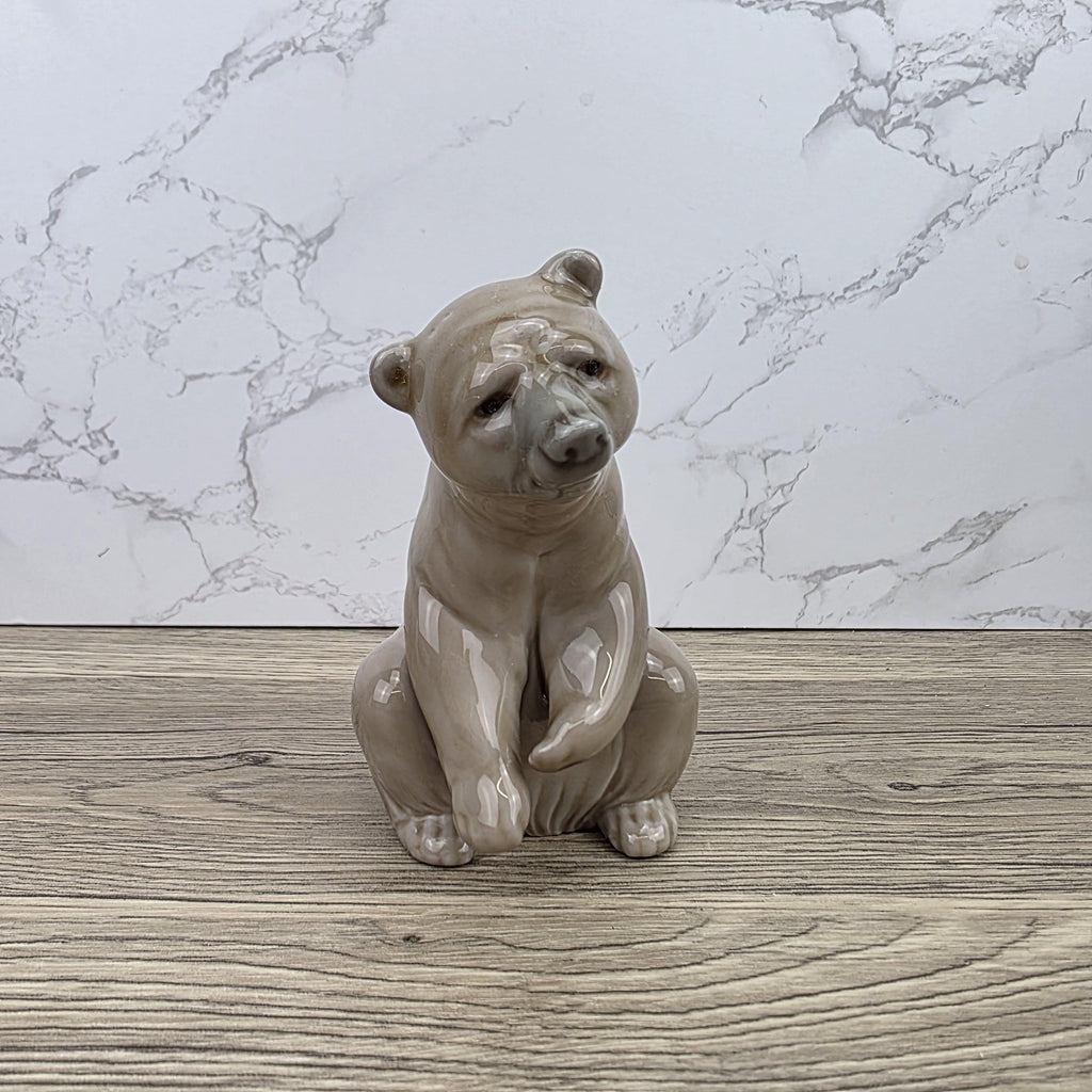 Lladro Polar Bear Porcelain Figurine A-161 | Hand Made in Spain | Vintage Wildlife Decor 1970s