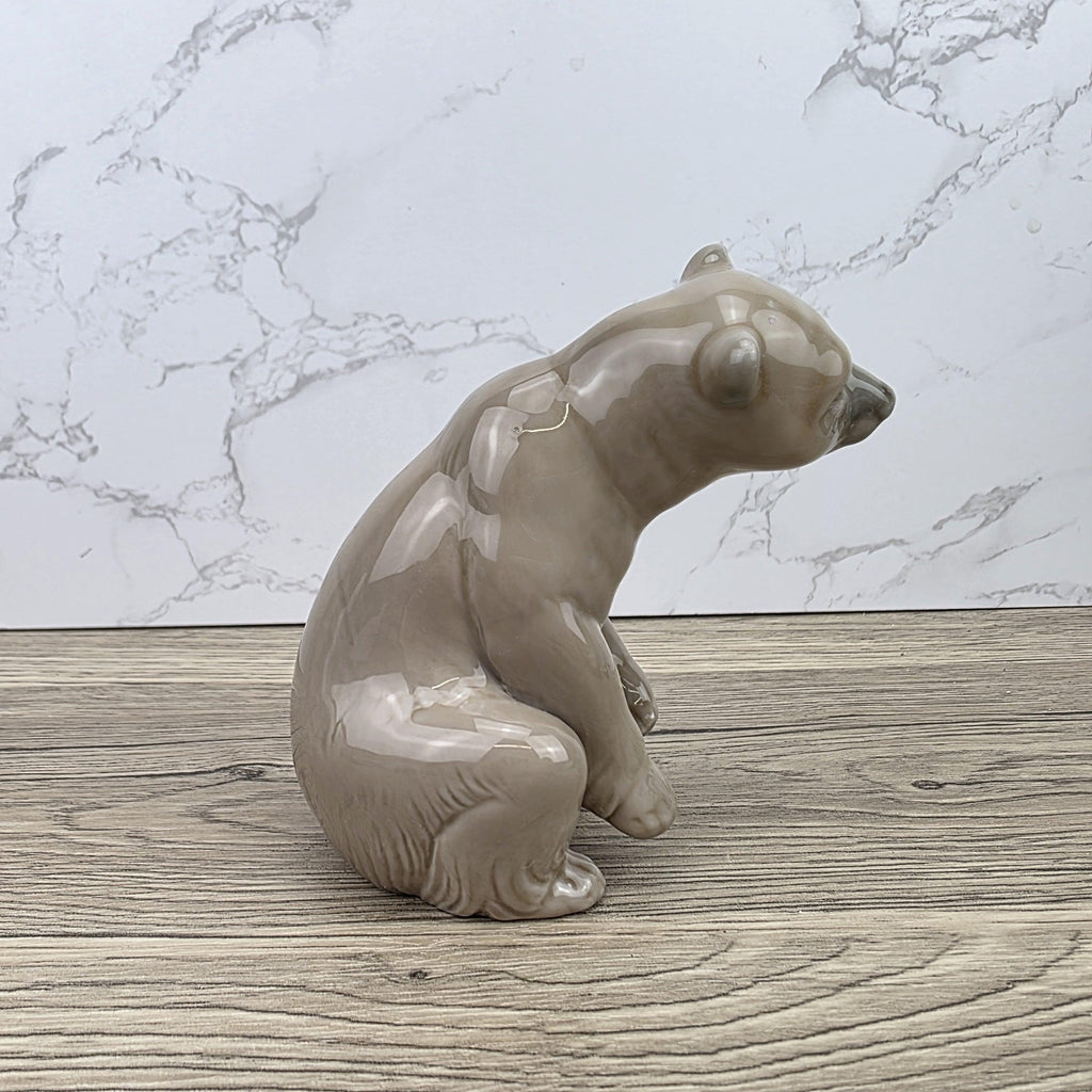 Lladro Polar Bear Porcelain Figurine A-161 | Hand Made in Spain | Vintage Wildlife Decor 1970s