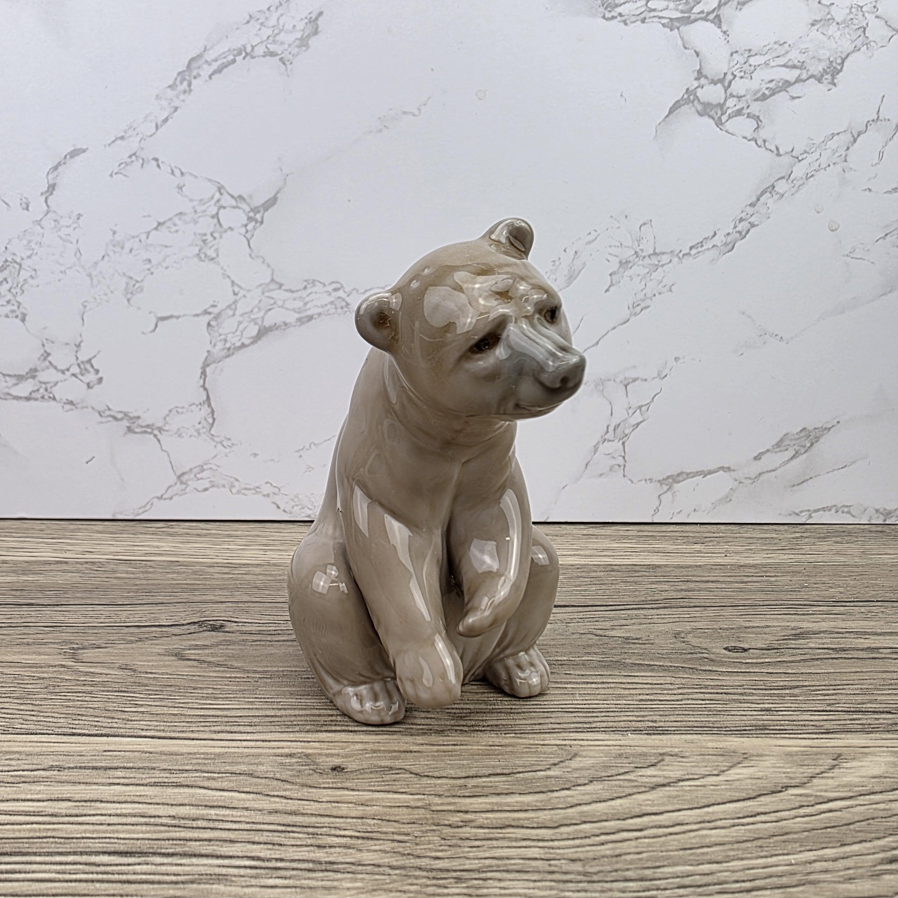 Lladro Polar Bear Porcelain Figurine A-161 | Hand Made in Spain | Vintage Wildlife Decor 1970s