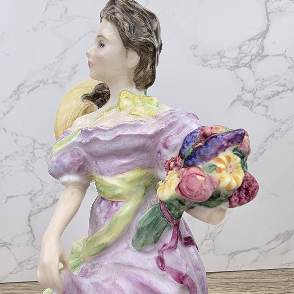 Porcelain Lady Figurine Royal Doulton Summertime HN3478 | Hand Decorated England | 1993 Collectible