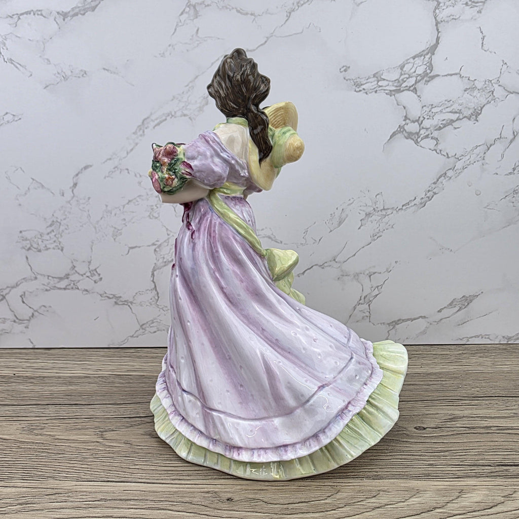 Porcelain Lady Figurine Royal Doulton Summertime HN3478 | Hand Decorated England | 1993 Collectible