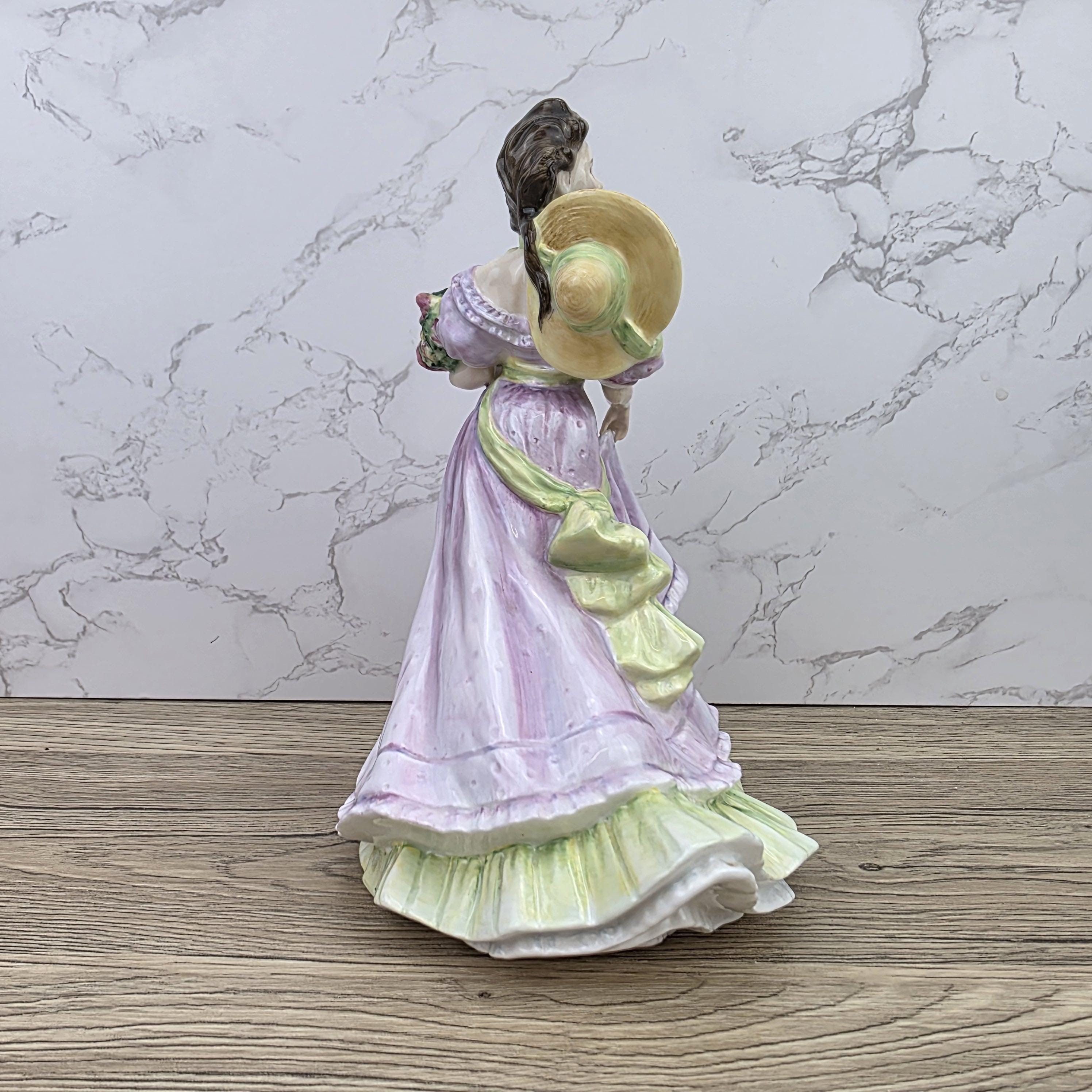 Porcelain Lady Figurine Royal Doulton Summertime HN3478 | Hand Decorated England | 1993 Collectible