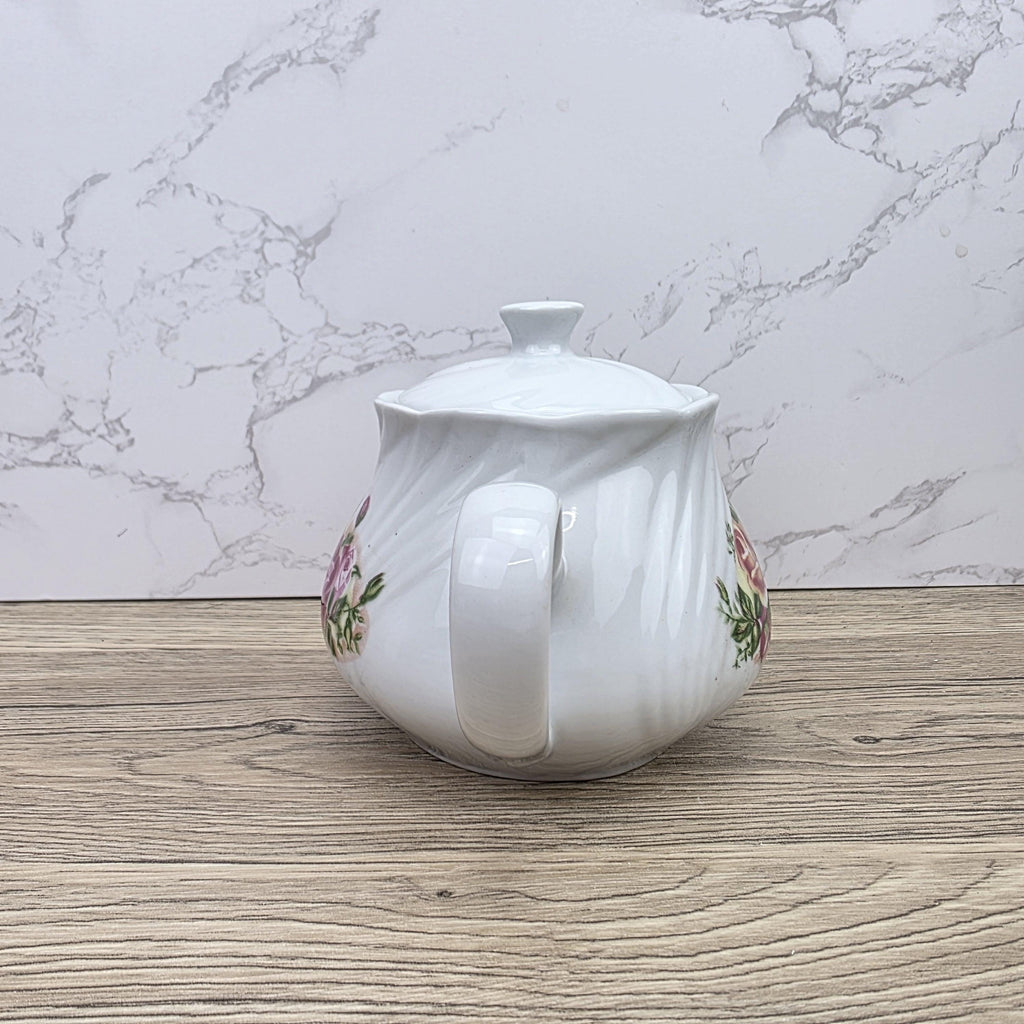 Floral Rose Porcelain Teapot - Old Country Roses Style