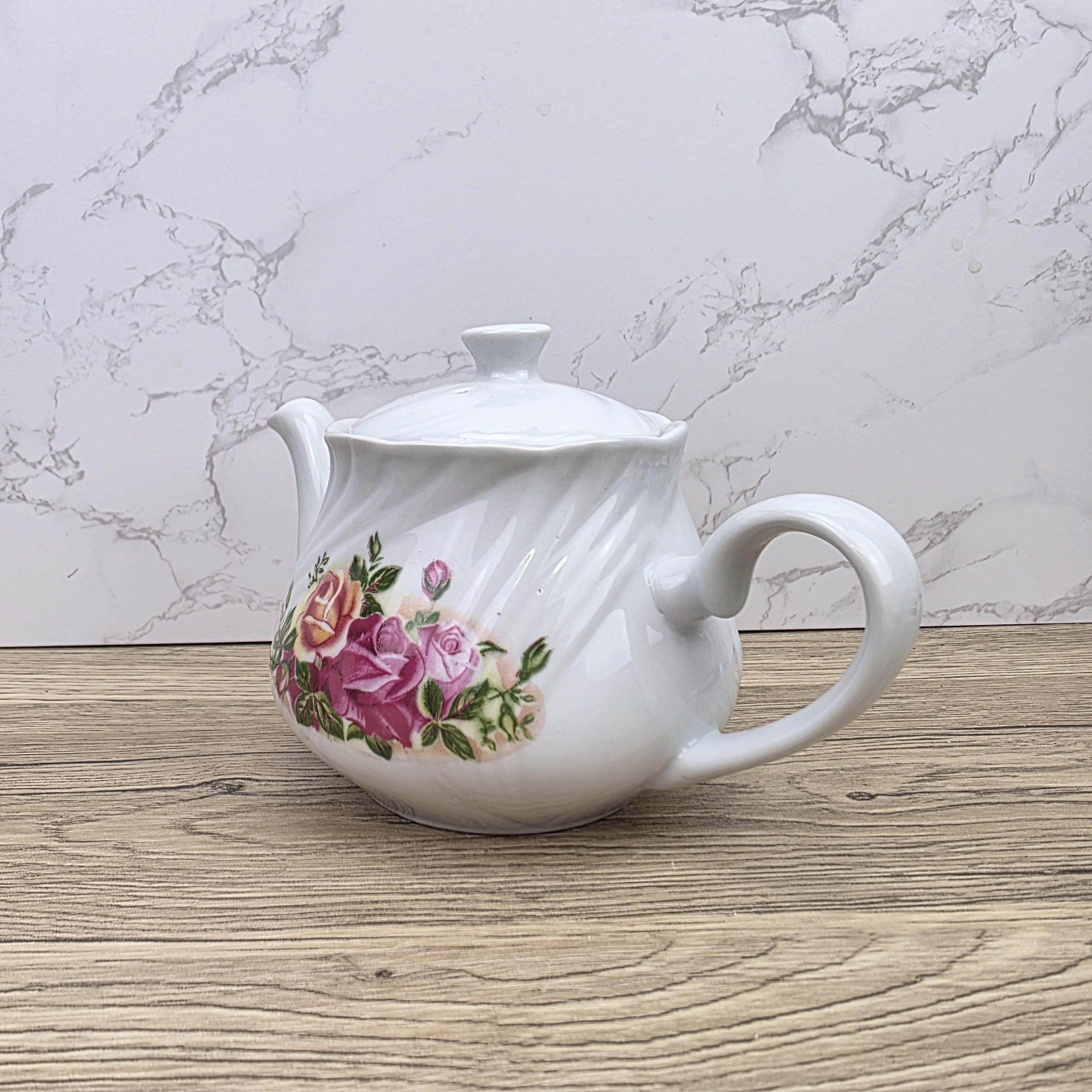 Floral Rose Porcelain Teapot - Old Country Roses Style