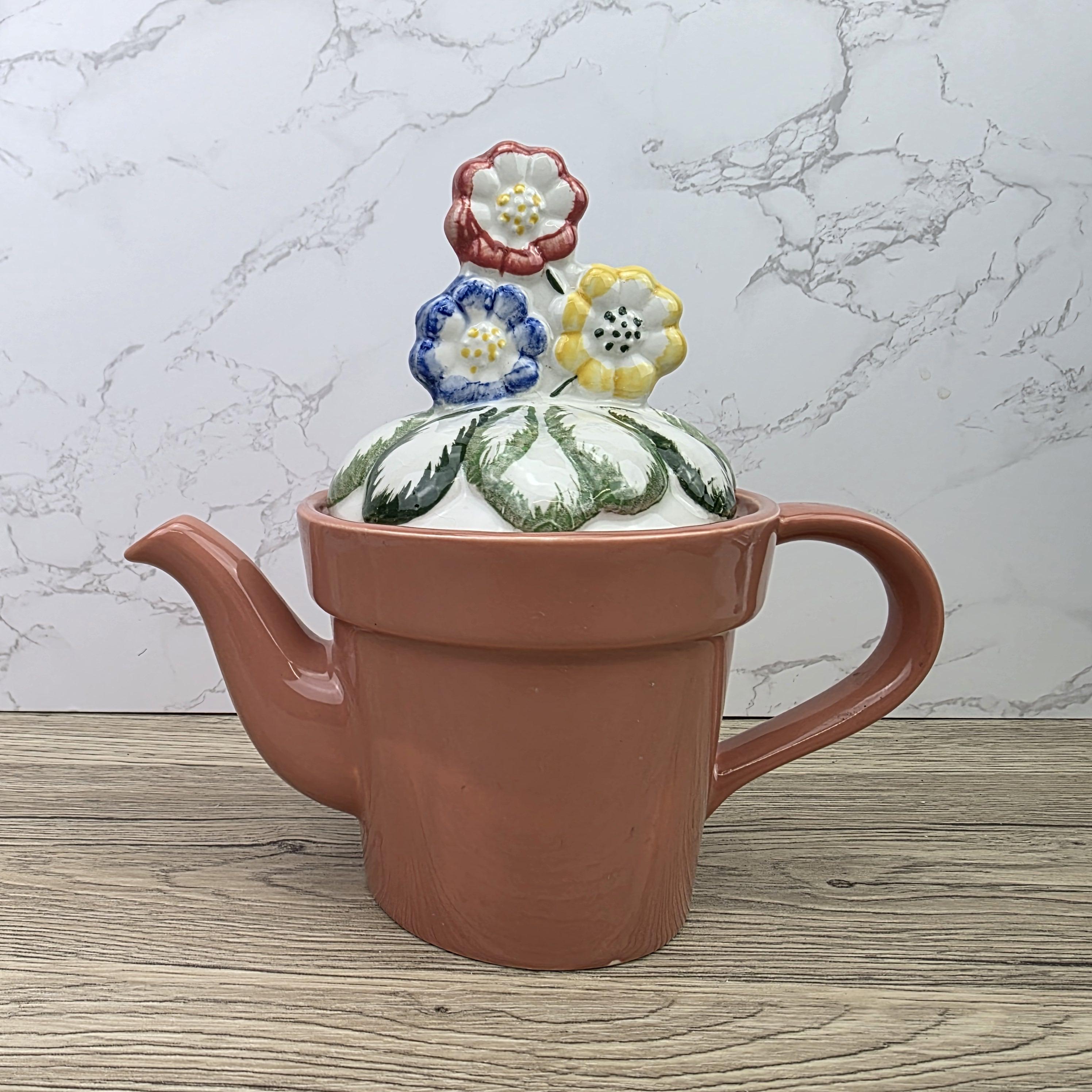 Vintage Planter Teapot With Lid, Price Kensington Made in England, Floral Ceramic Tea Pot