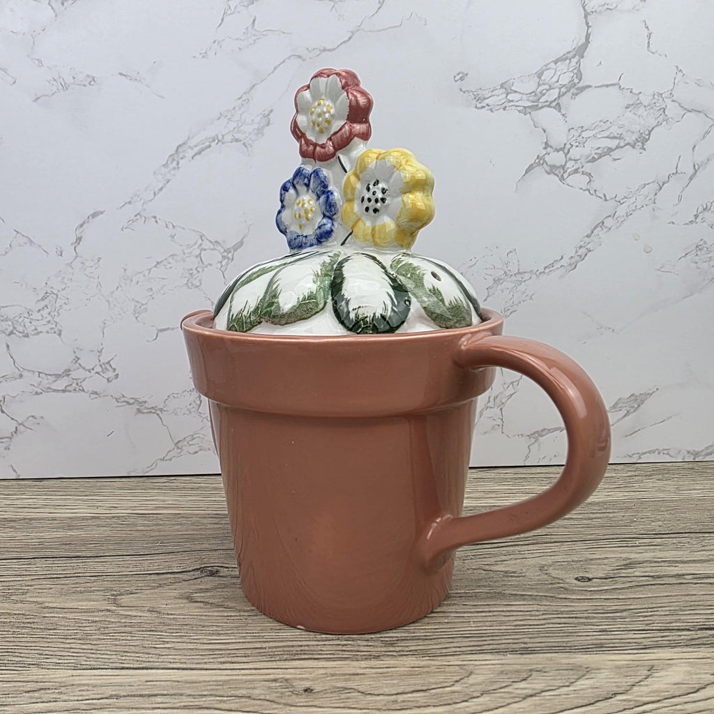 Vintage Planter Teapot With Lid, Price Kensington Made in England, Floral Ceramic Tea Pot