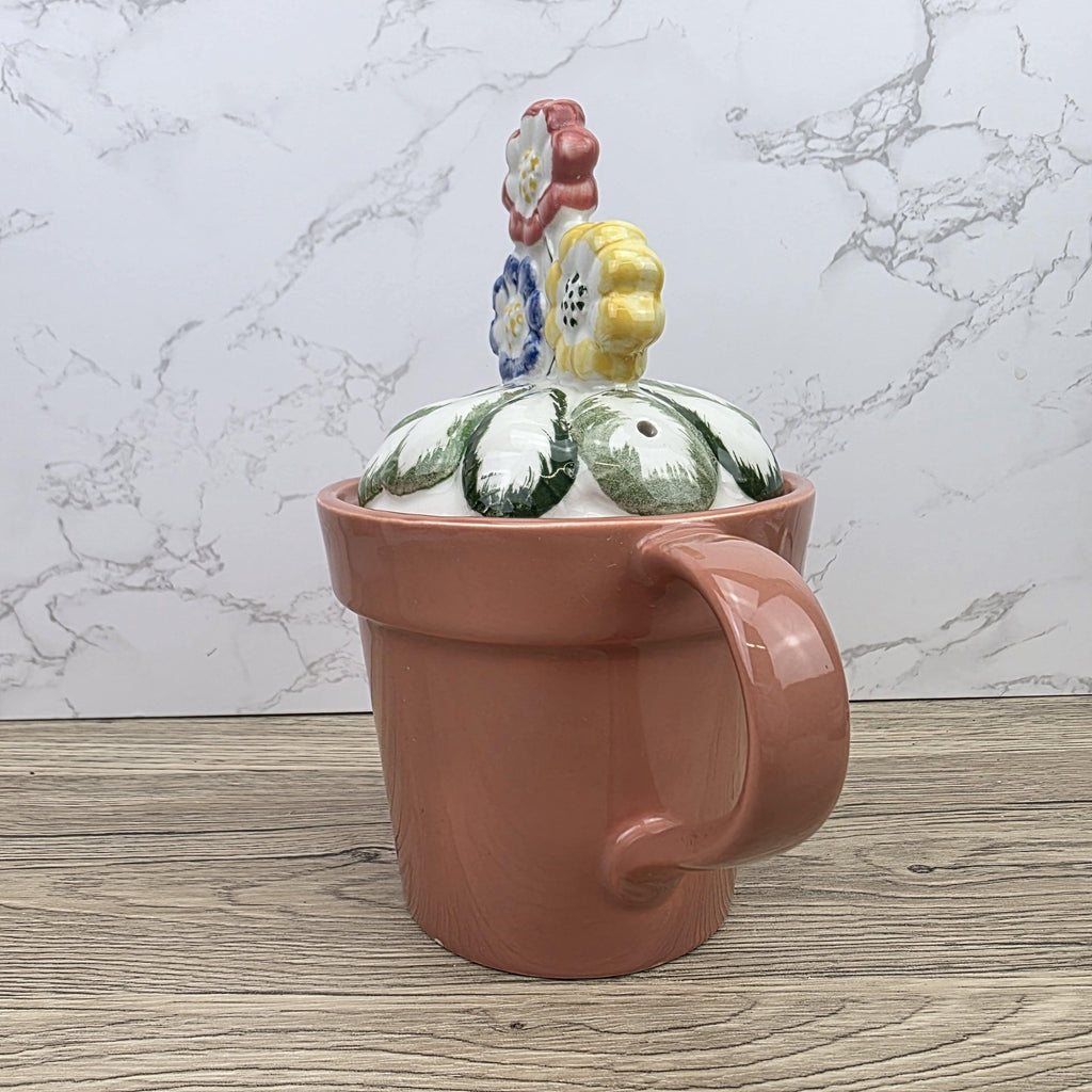 Vintage Planter Teapot With Lid, Price Kensington Made in England, Floral Ceramic Tea Pot