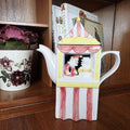 Vintage Swineside Ceramics Circus Tent Ceramic Teapot With Lid Carnival Booth Collectible Tea Pot