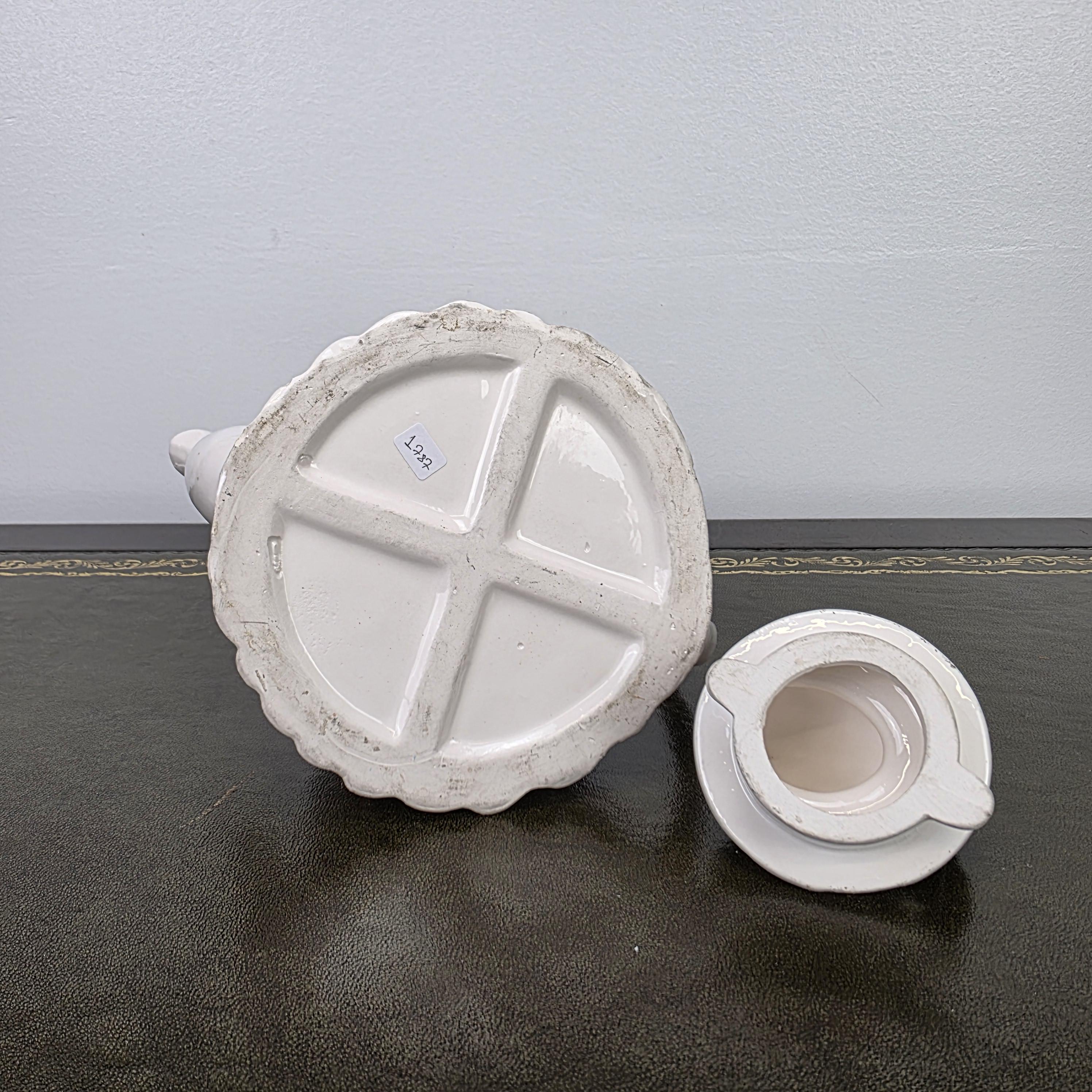 Novelty Porcelain Teapot with Fruit Lid Decorative Table Teaware Collectible Kitchen Display Piece 1990s