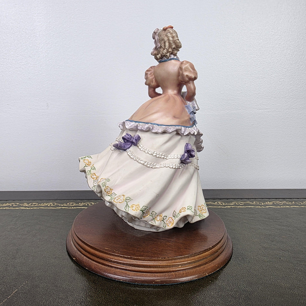 Victorian Lady Skater Figurine Leonardo 1996 Resin Sculpture | Collectible Display Piece Home Vintage Decor