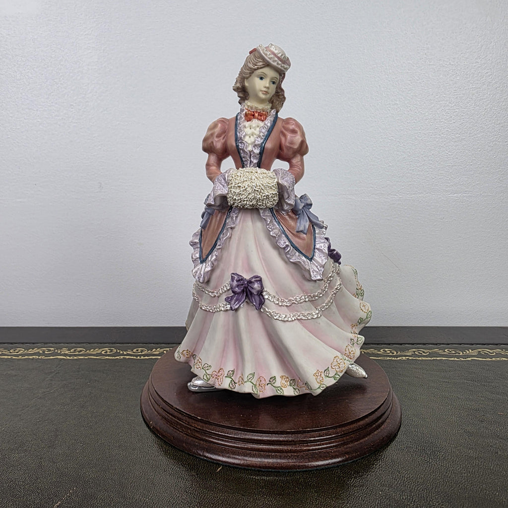 Victorian Lady Skater Figurine Leonardo 1996 Resin Sculpture | Collectible Display Piece Home Vintage Decor