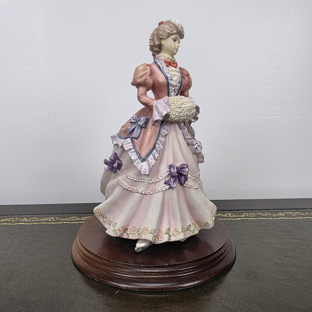 Victorian Lady Skater Figurine Leonardo 1996 Resin Sculpture | Collectible Display Piece Home Vintage Decor