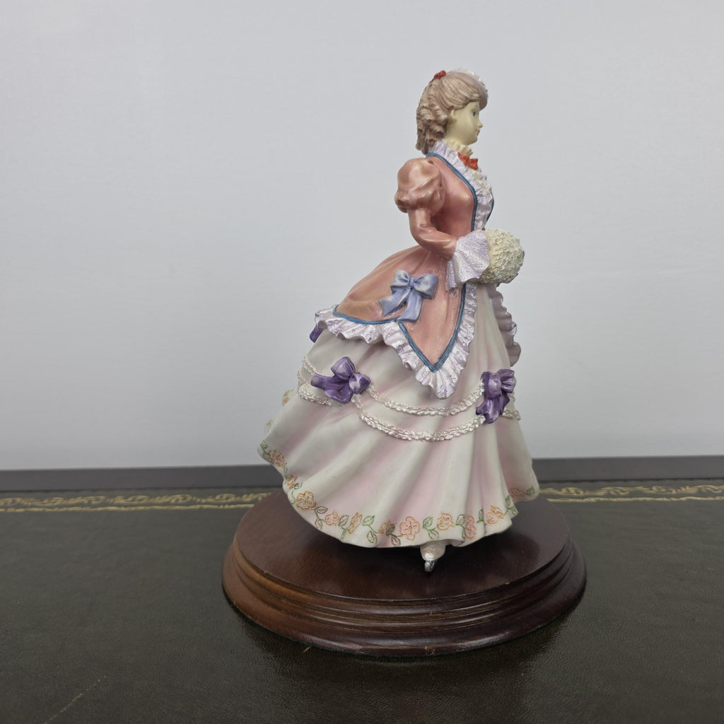 Victorian Lady Skater Figurine Leonardo 1996 Resin Sculpture | Collectible Display Piece Home Vintage Decor