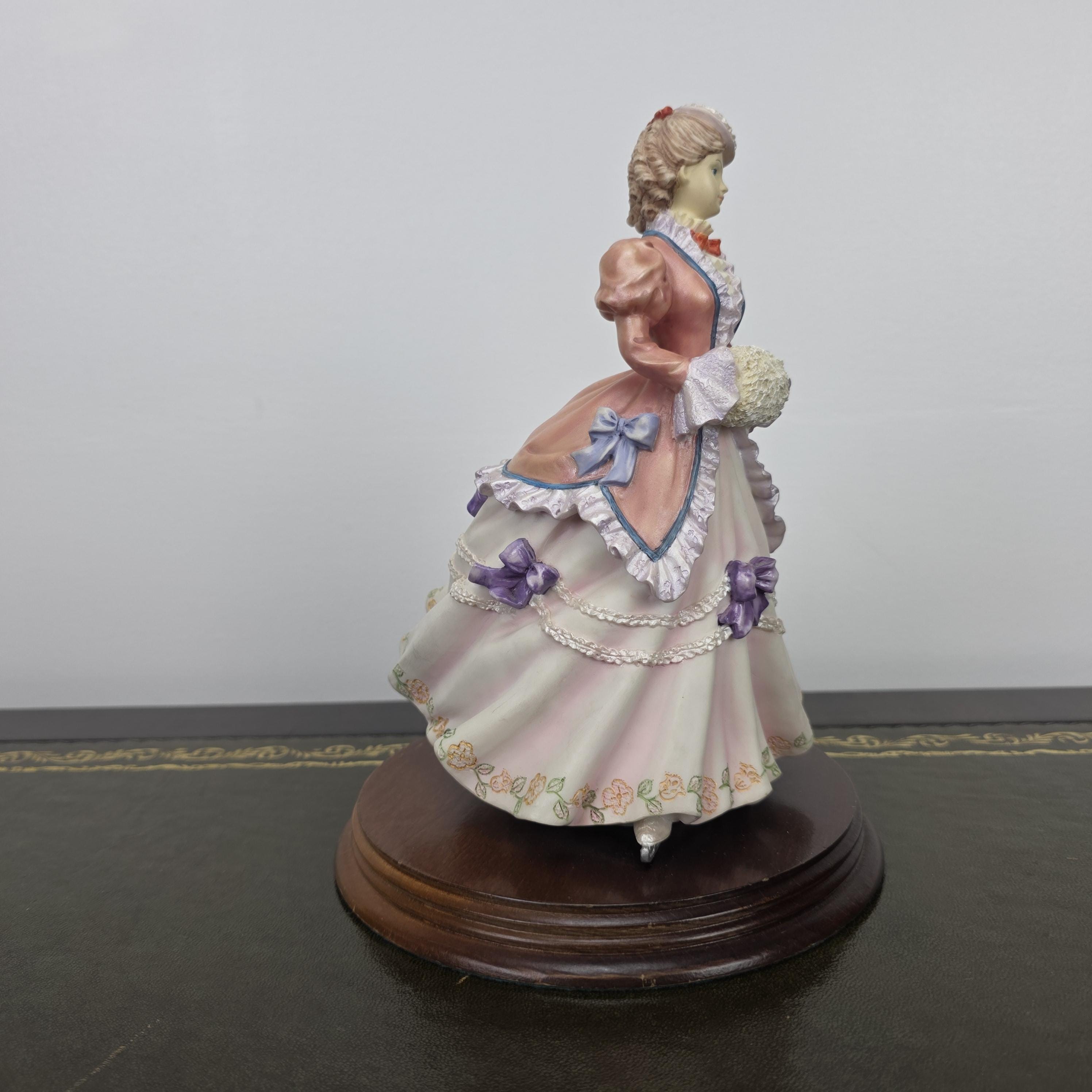 Victorian Lady Skater Figurine Leonardo 1996 Resin Sculpture | Collectible Display Piece Home Vintage Decor