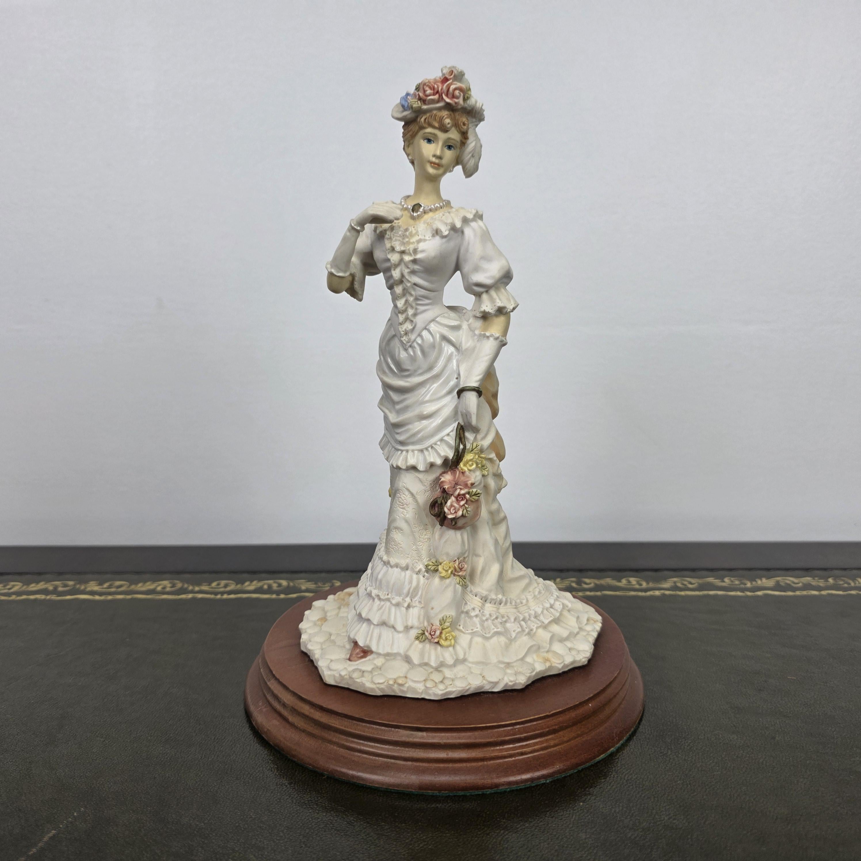 Victorian Lady Resin Figurine Sunday Stroll Leonardo Collection 1994 | Collectible Display Home Vintage Decor