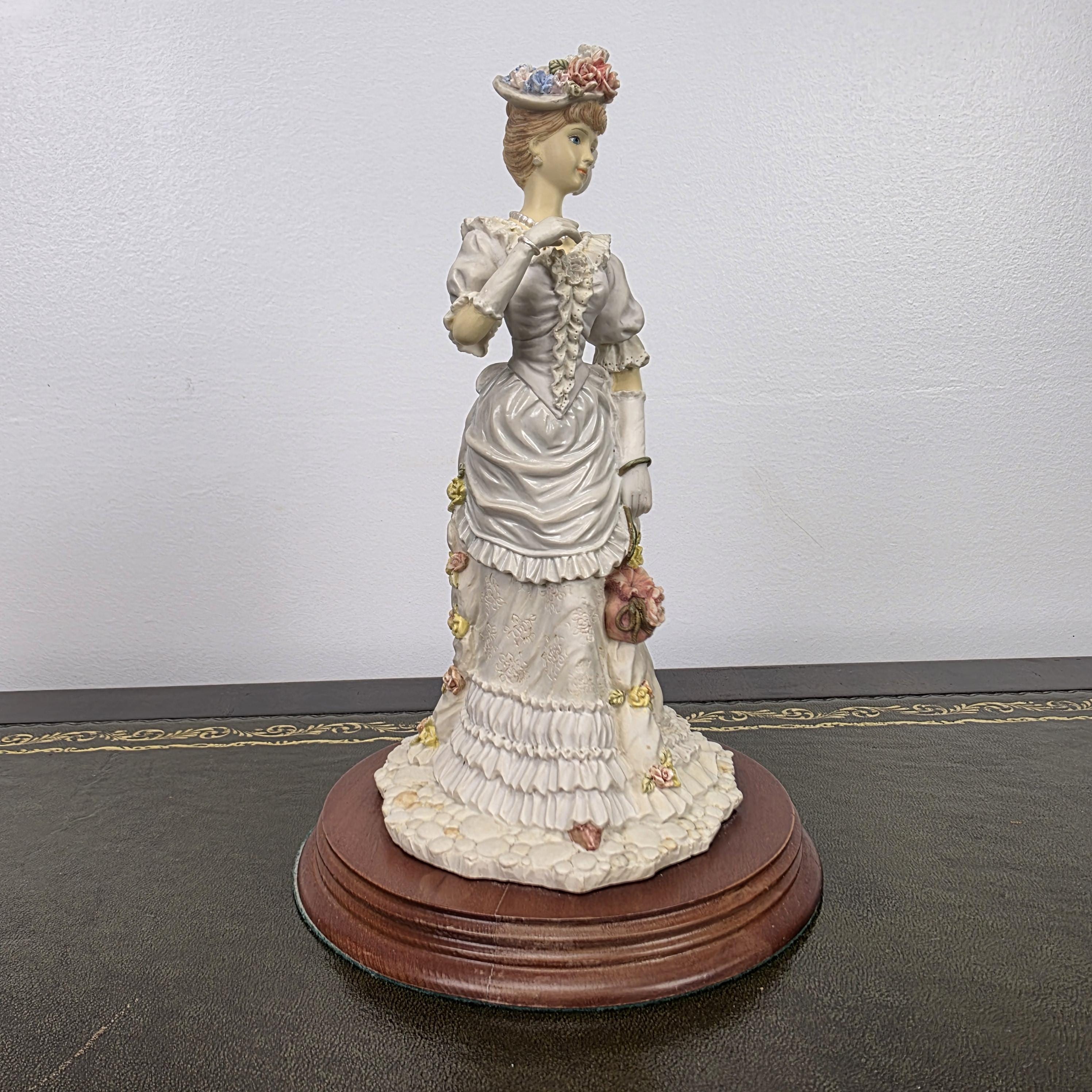 Victorian Lady Resin Figurine Sunday Stroll Leonardo Collection 1994 | Collectible Display Home Vintage Decor
